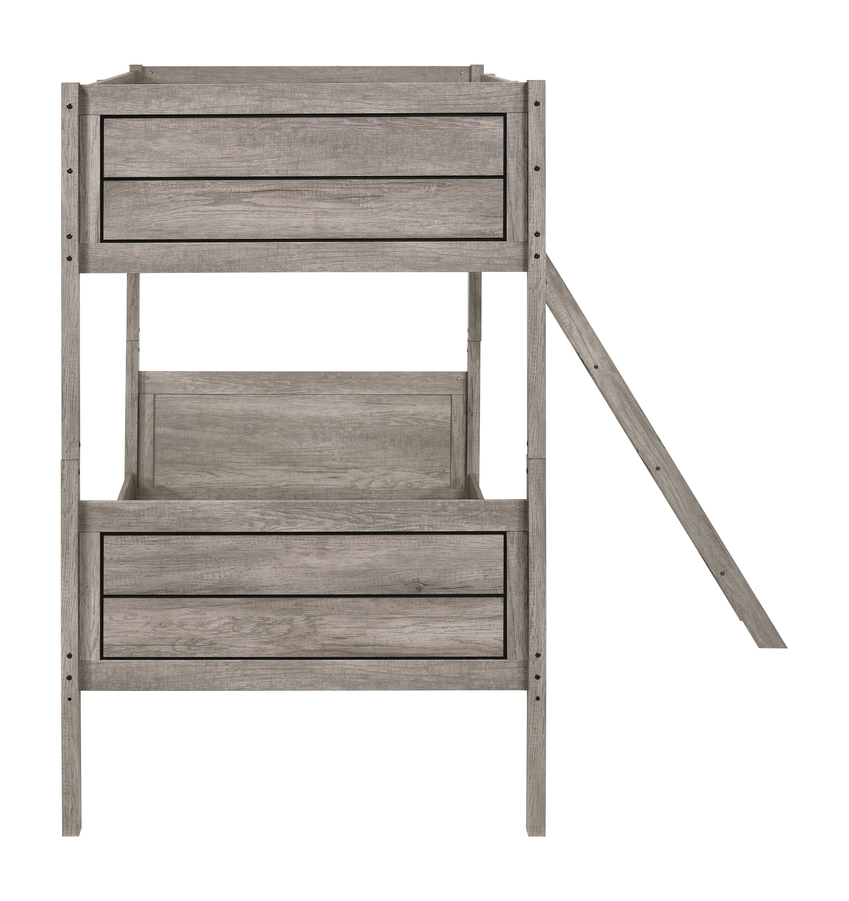 Ryder Wood Twin Over Twin Bunk Bed Weathered Taupe-400818