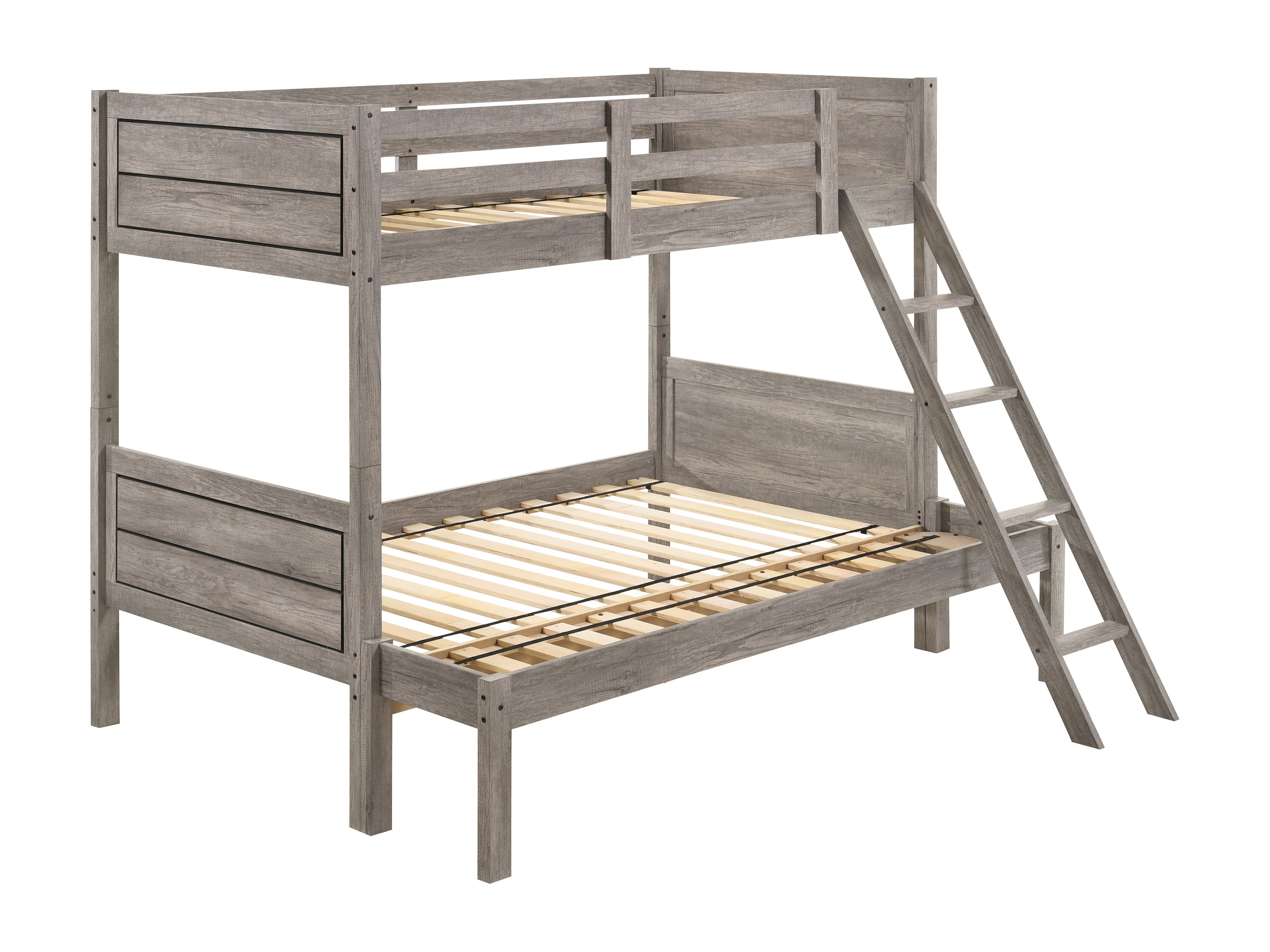 Ryder Wood Twin Over Full Bunk Bed Weathered Taupe- 400819