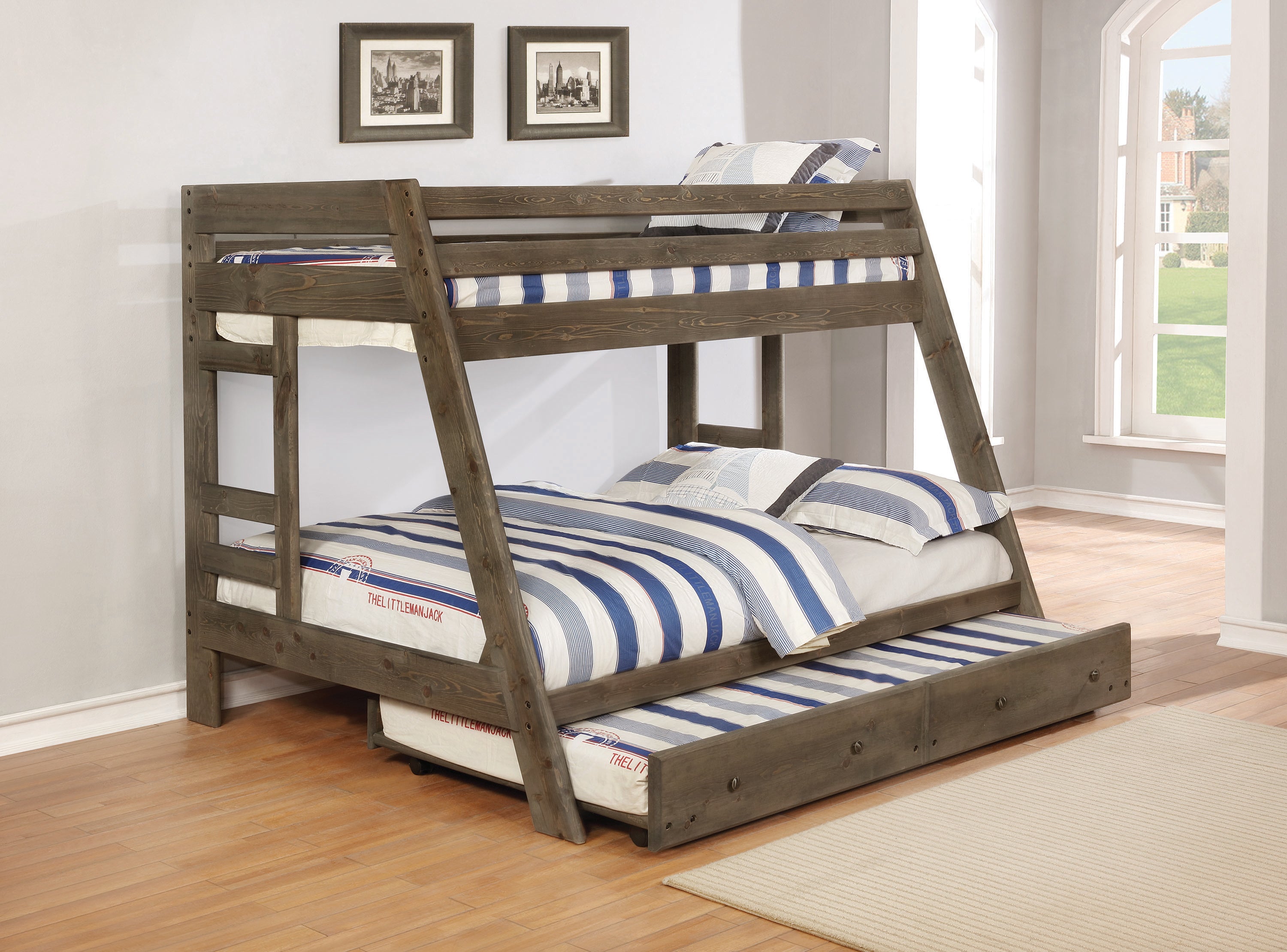 Wrangle Hill Twin Over Full Bunk Bed Gun Smoke-400830