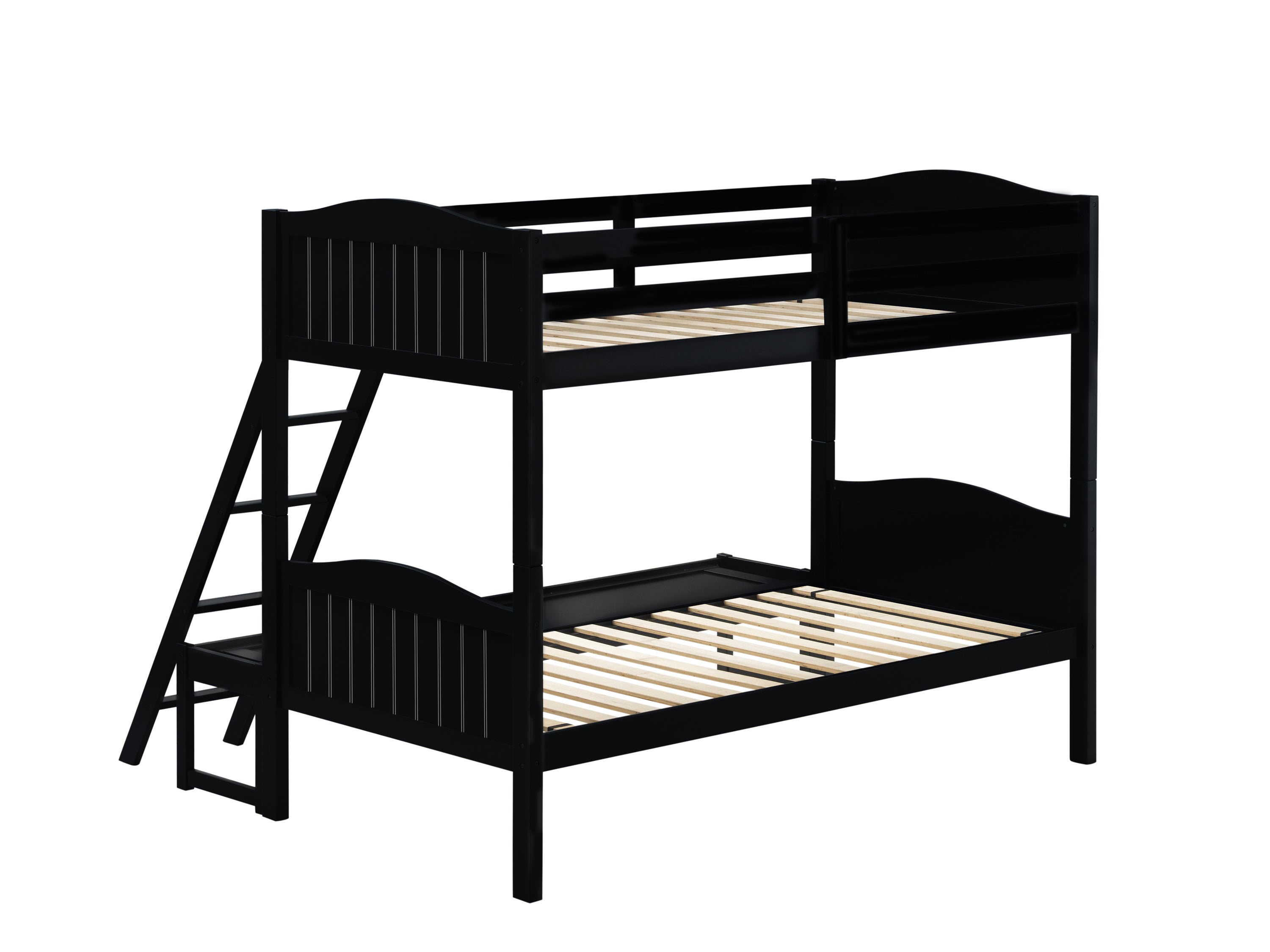 Arlo Twin Over Full Bunk Bed With Ladder Black-405054BLK