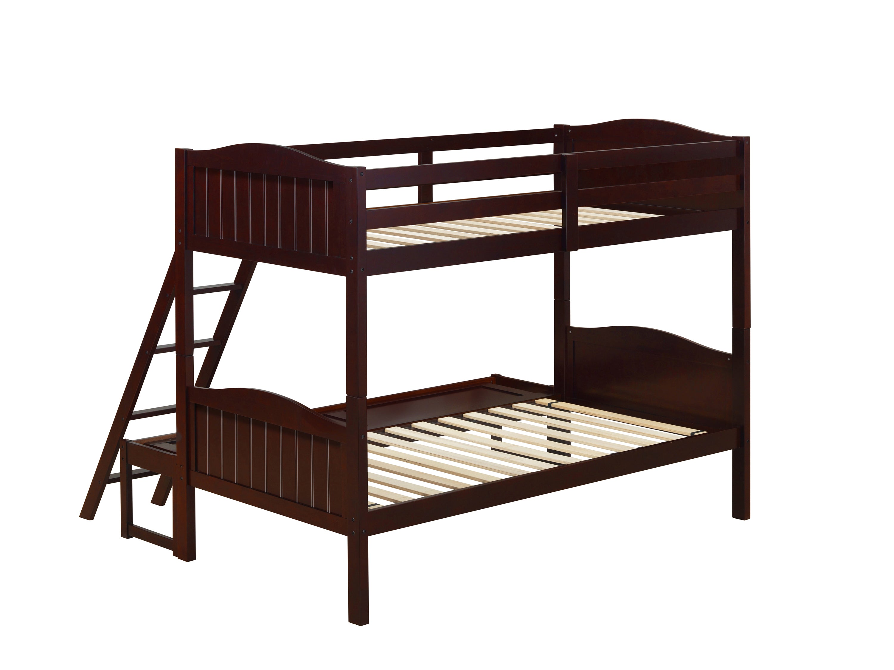 Arlo Twin Over Full Bunk Bed With Ladder Espresso-405054BRN