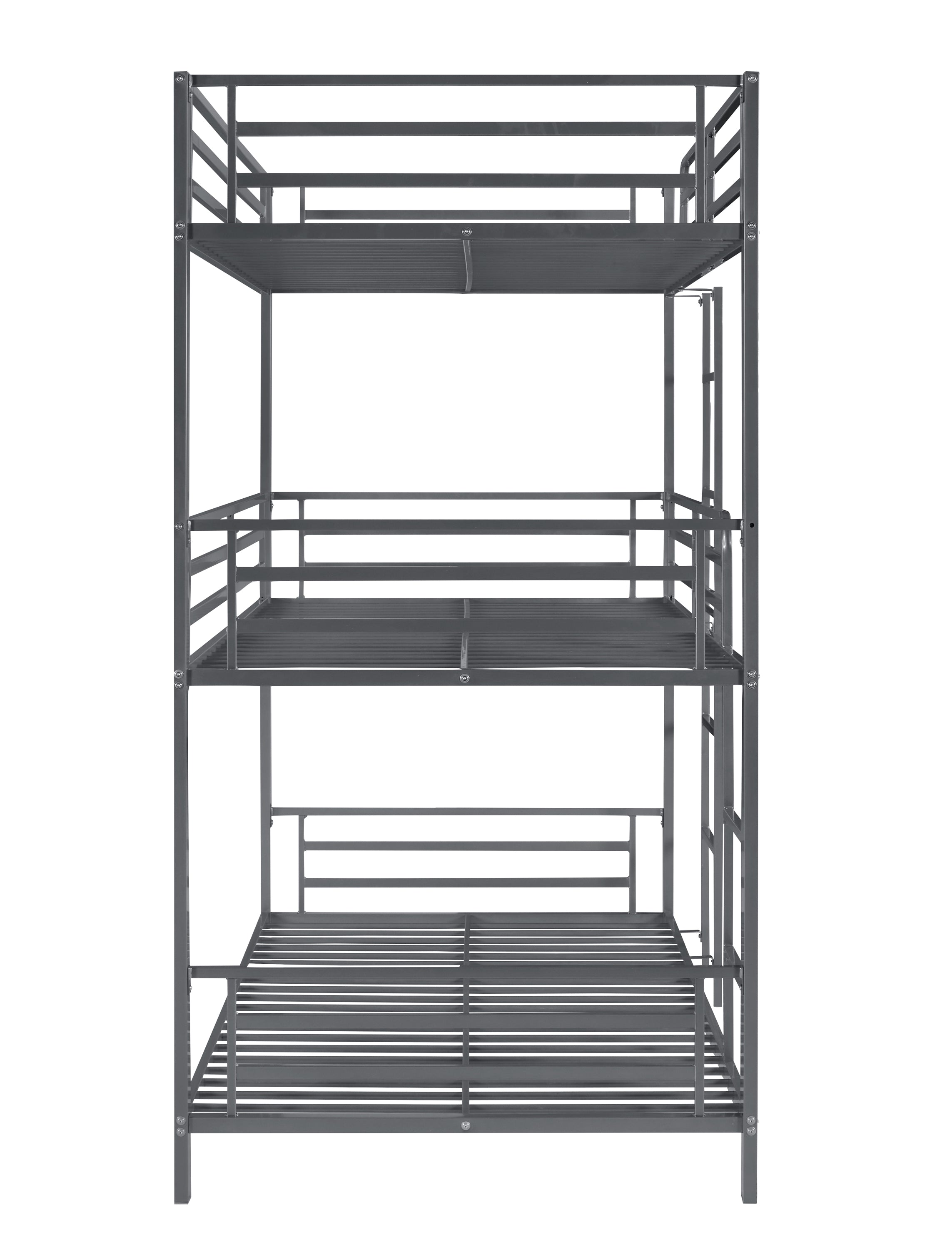 Maynard Metal Triple Twin Bunk Bed Gunmetal-422670