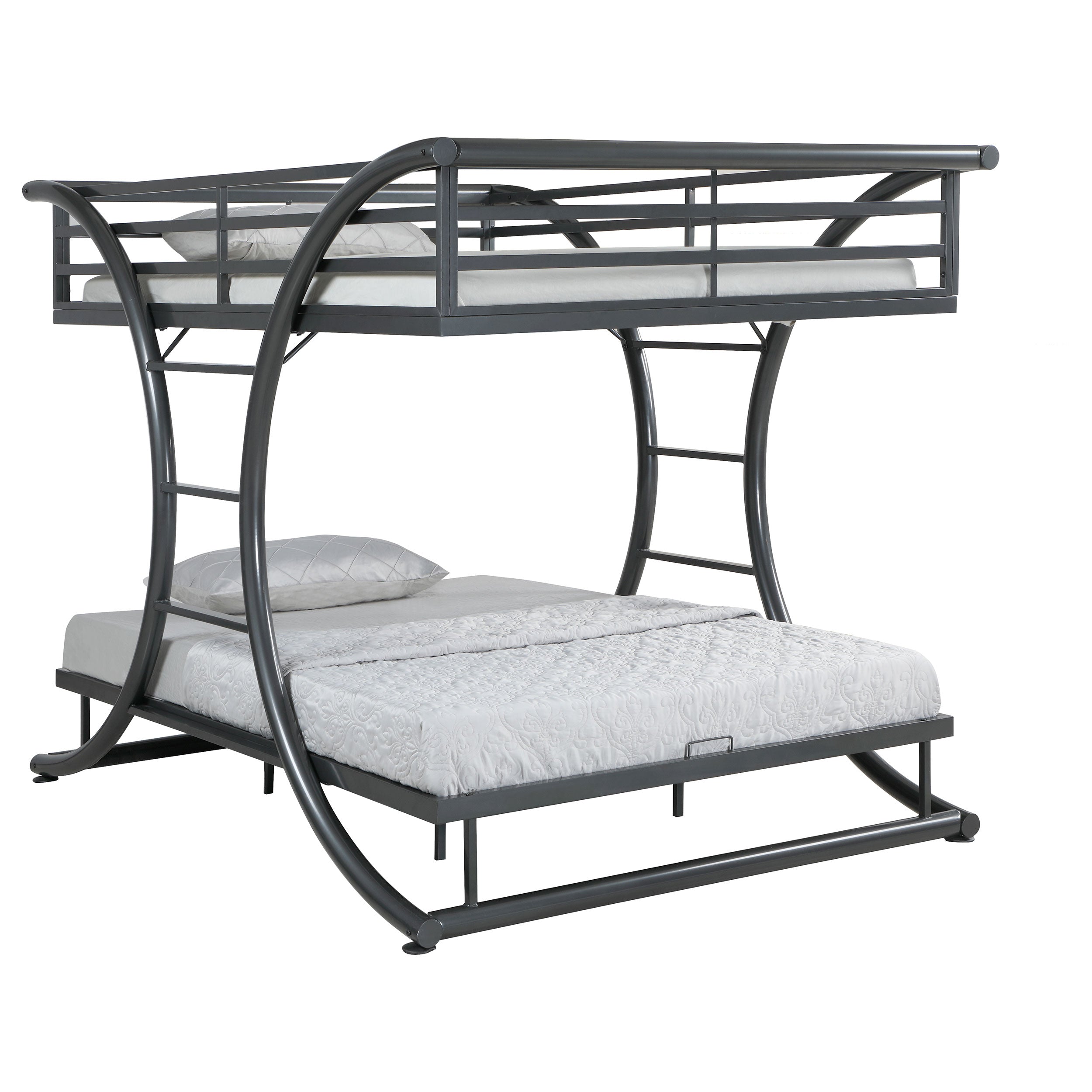 Stephan Metal Full Over Full Bunk Bed Gunmetal-460078