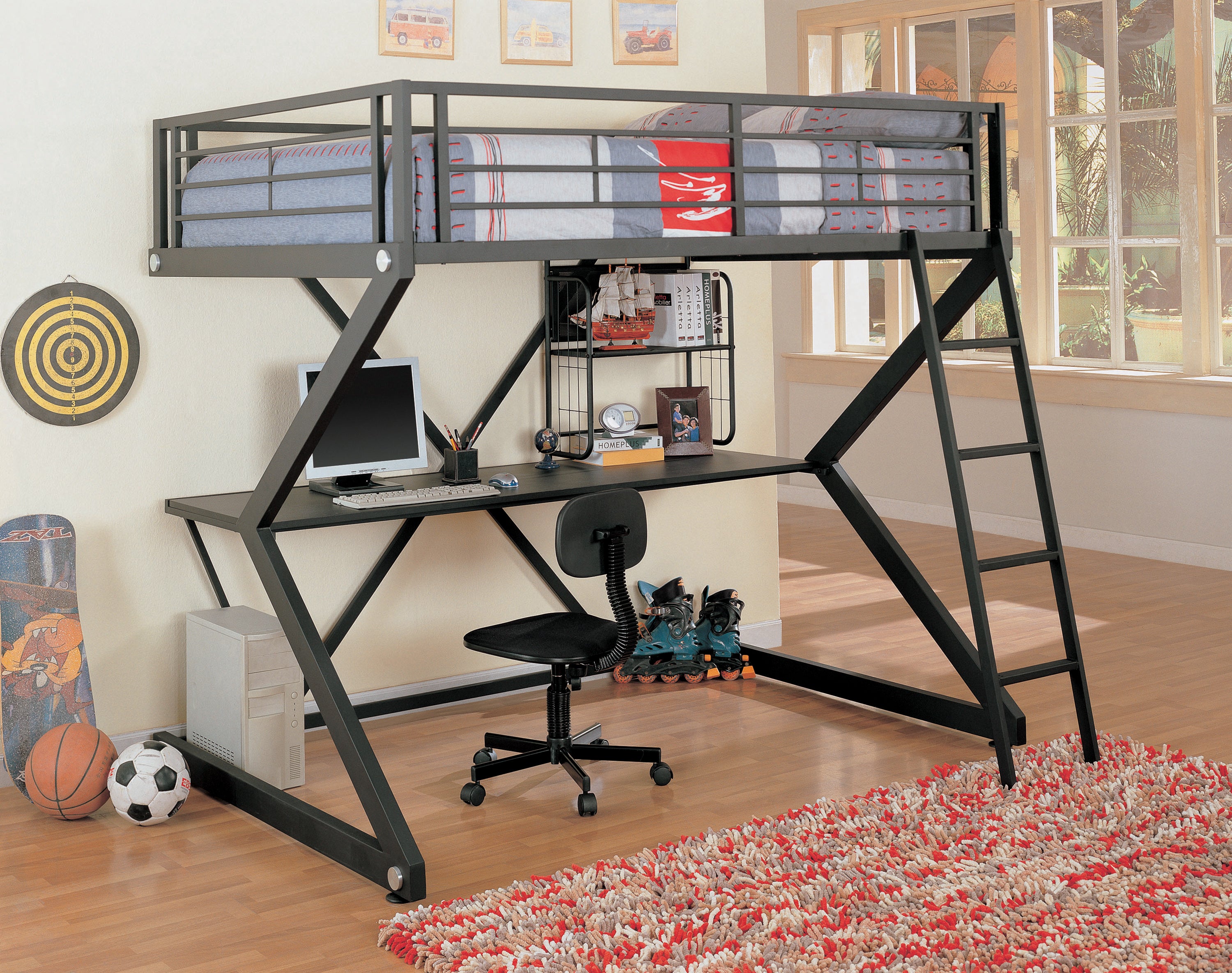 Parkview Full Workstation Loft Bed Black-460092