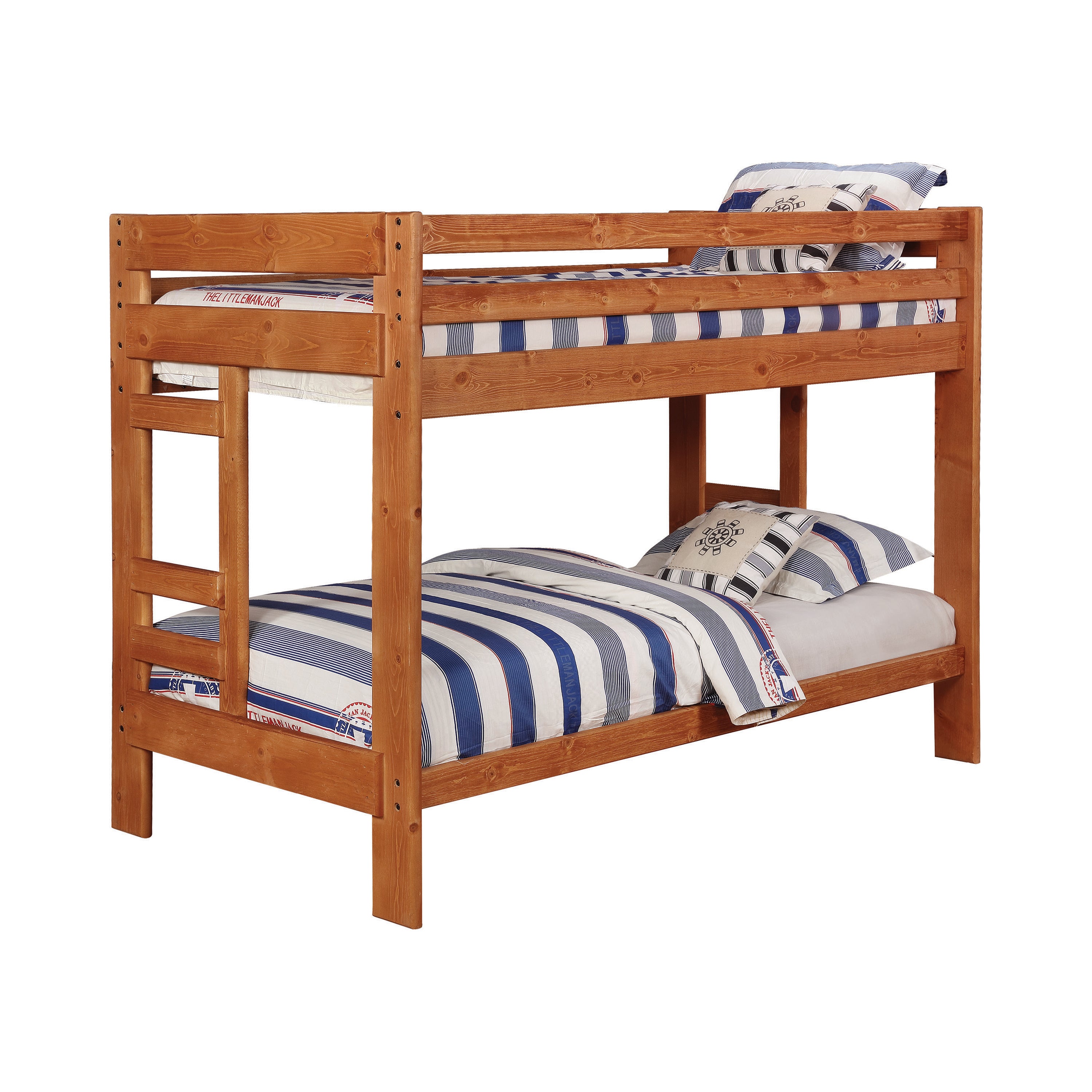 Wrangle Hill Wood Twin Over Twin Bunk Bed Amber Wash-460243