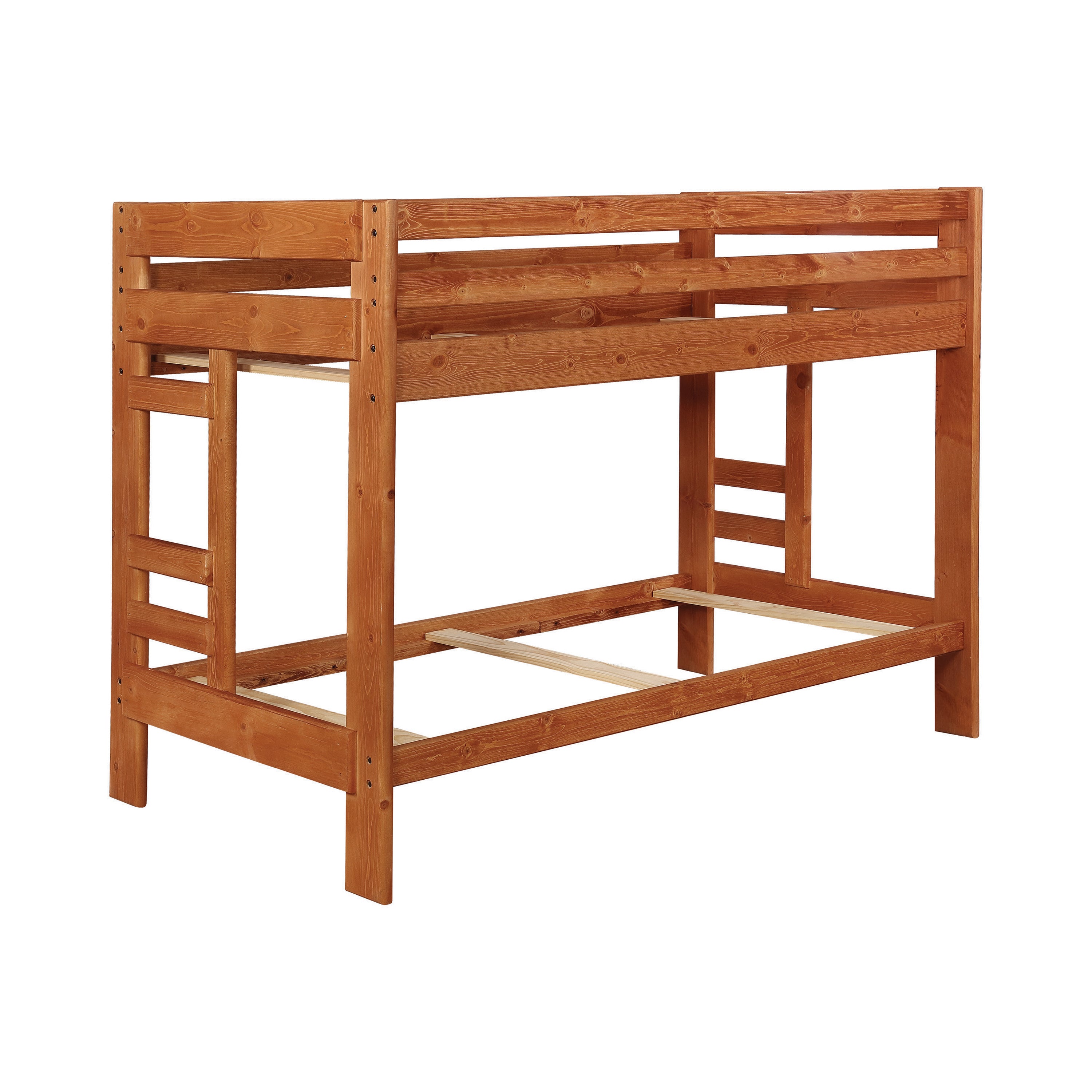 Wrangle Hill Wood Twin Over Twin Bunk Bed Amber Wash-460243