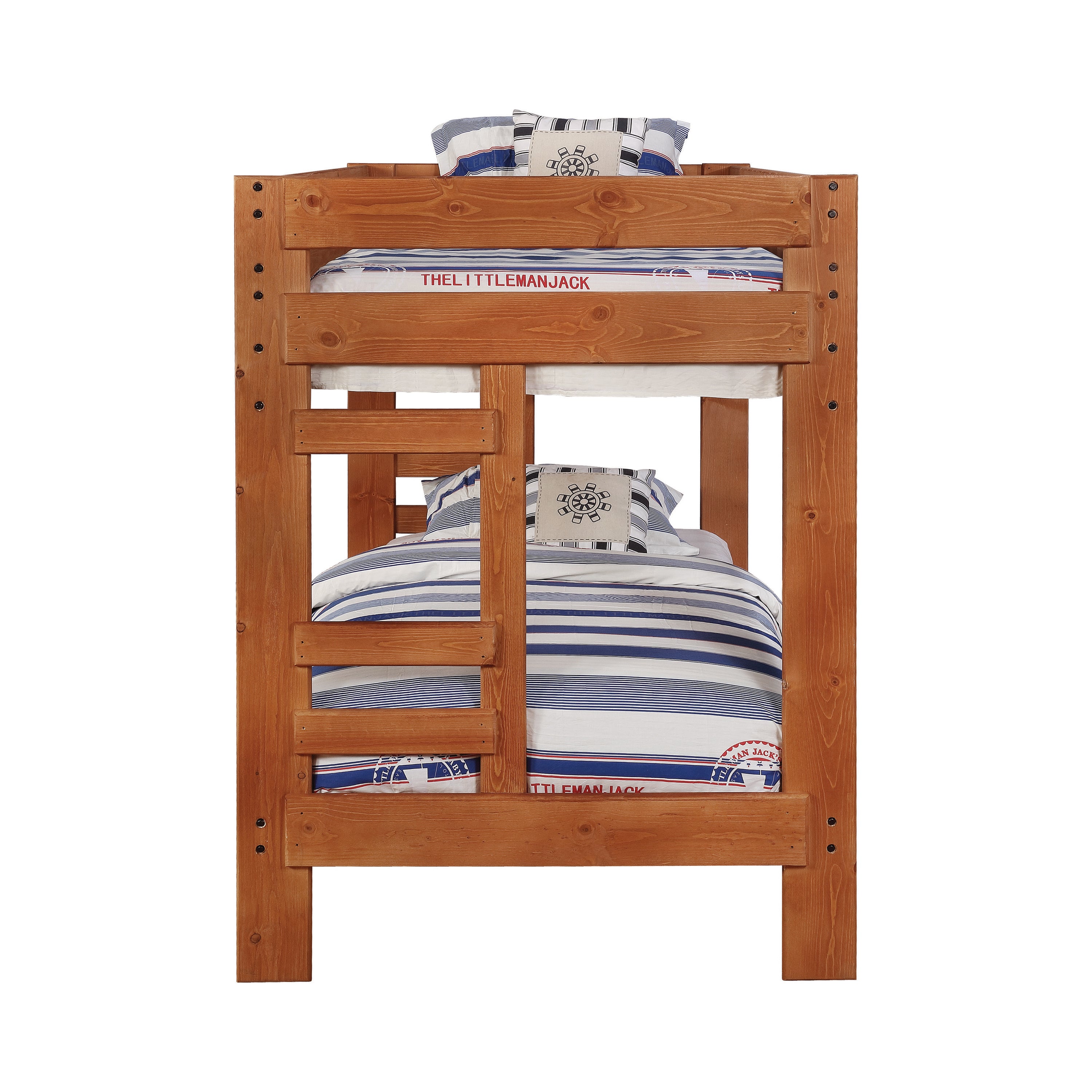 Wrangle Hill Wood Twin Over Twin Bunk Bed Amber Wash-460243