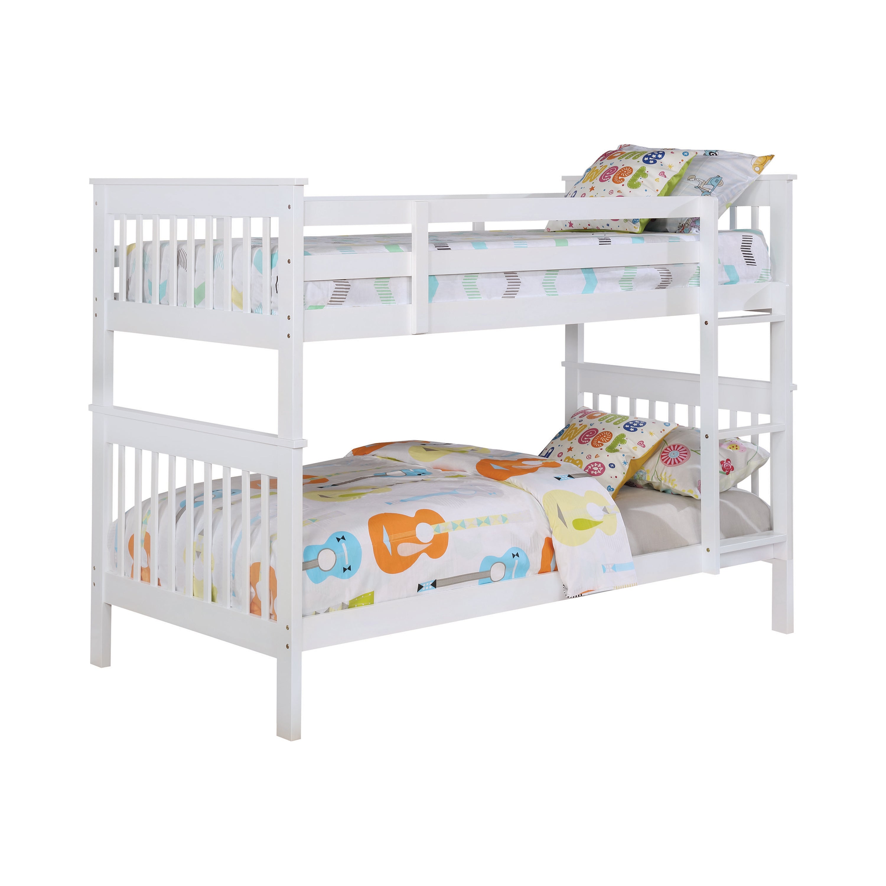 Chapman Wood Twin Over Twin Bunk Bed White-460244N