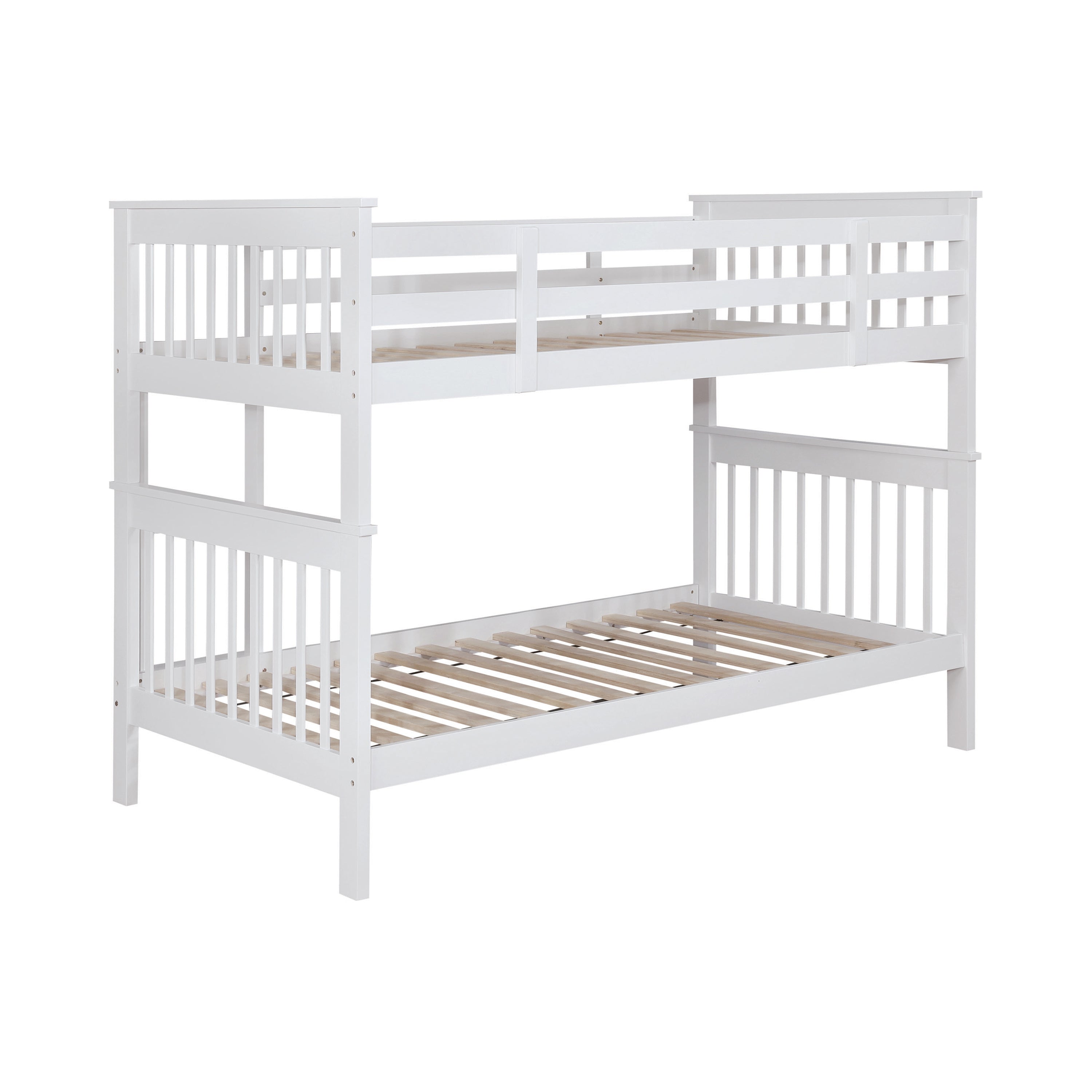 Chapman Wood Twin Over Twin Bunk Bed White-460244N