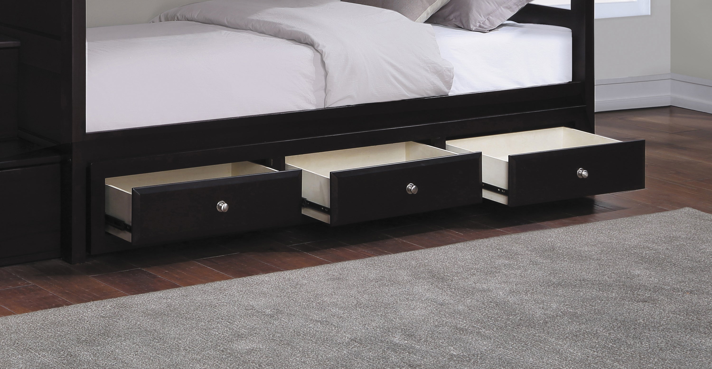 Elliott 3-Drawer Wood Under Bed Storage Cappuccino-460446