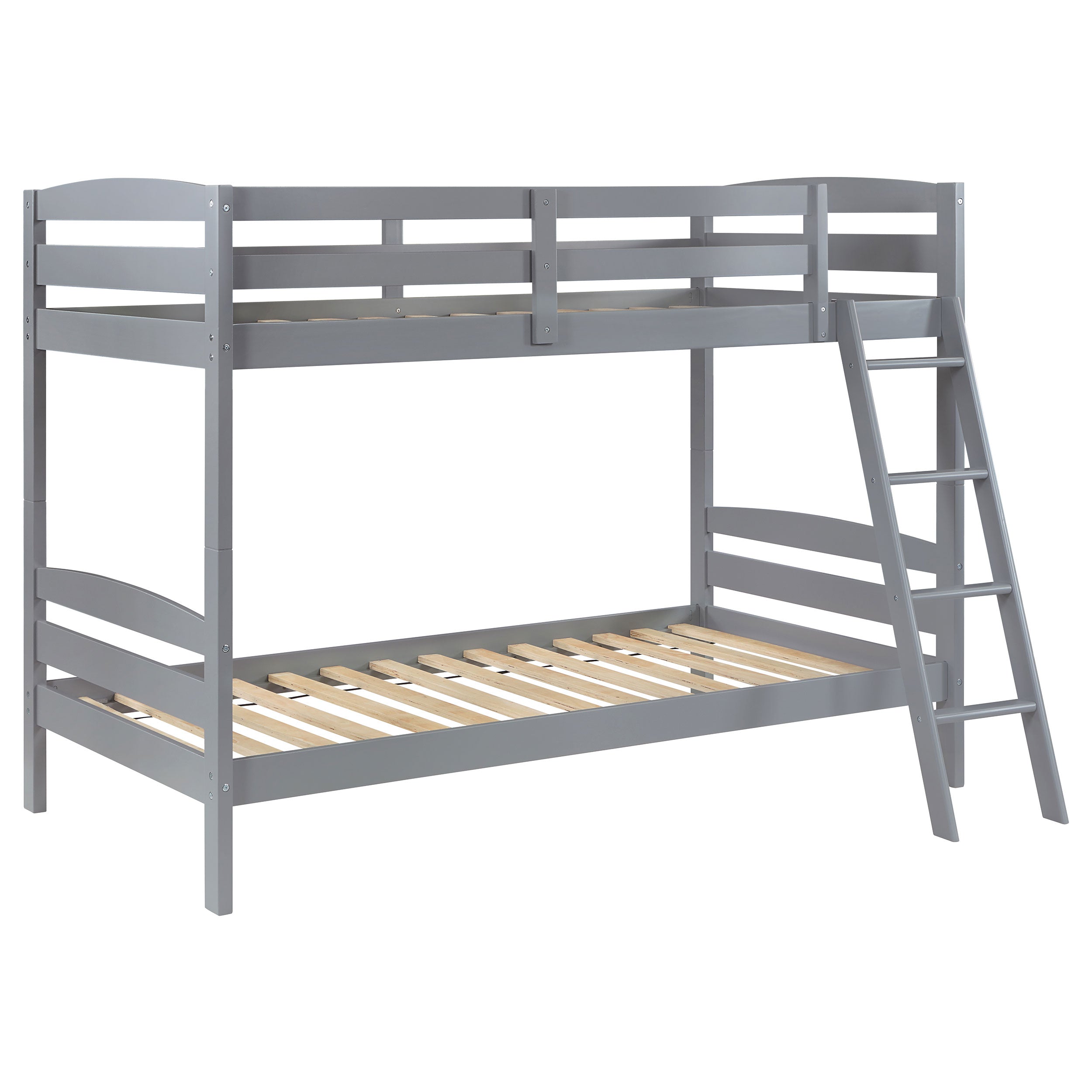 Rhea Wood Twin Over Twin Bunk Bed Grey-460563T