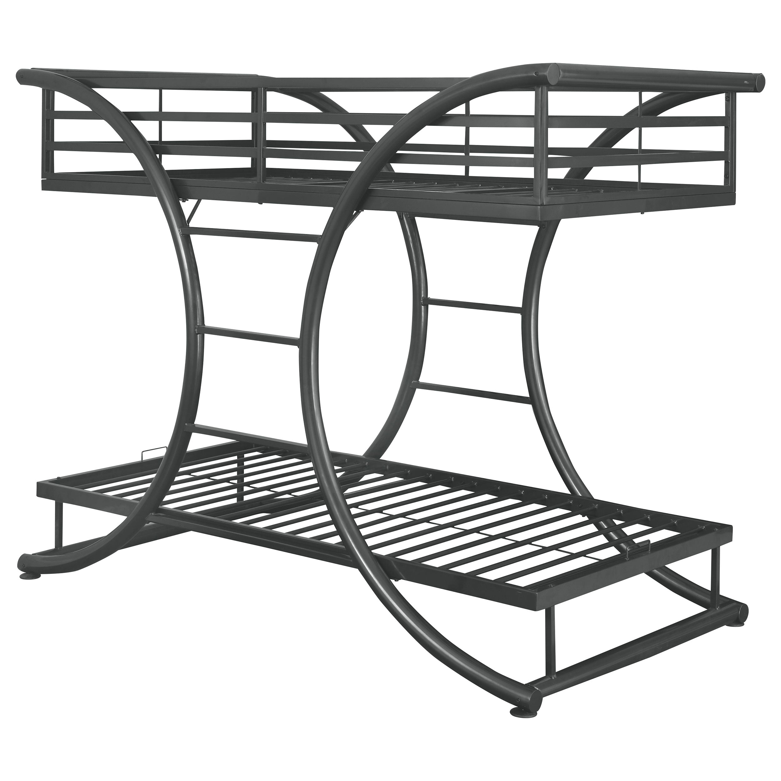 Stephan Metal Twin Over Twin Bunk Bed Gunmetal-461078