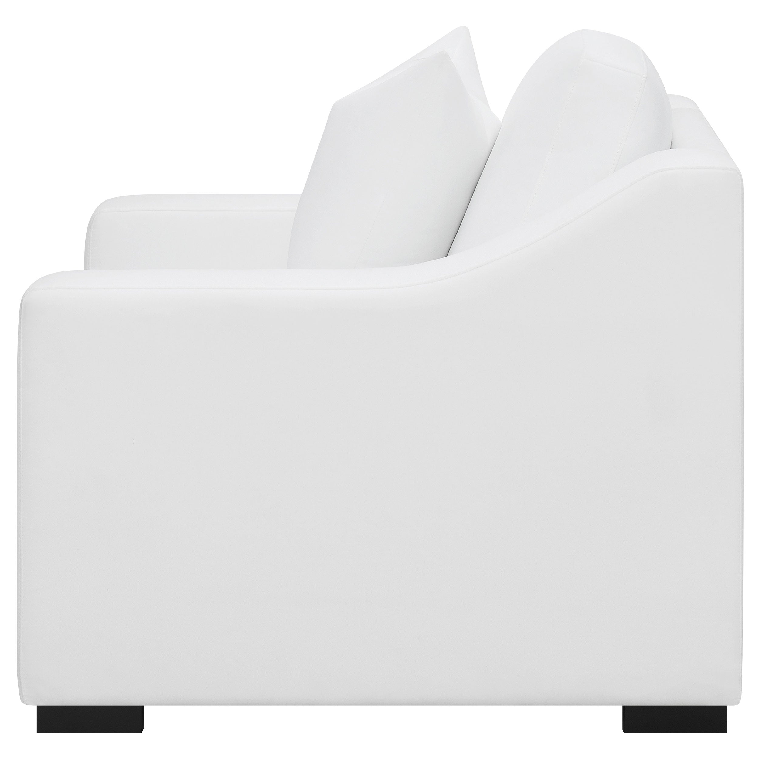 Ashlyn Upholstered Sloped Arms Chair White-509893