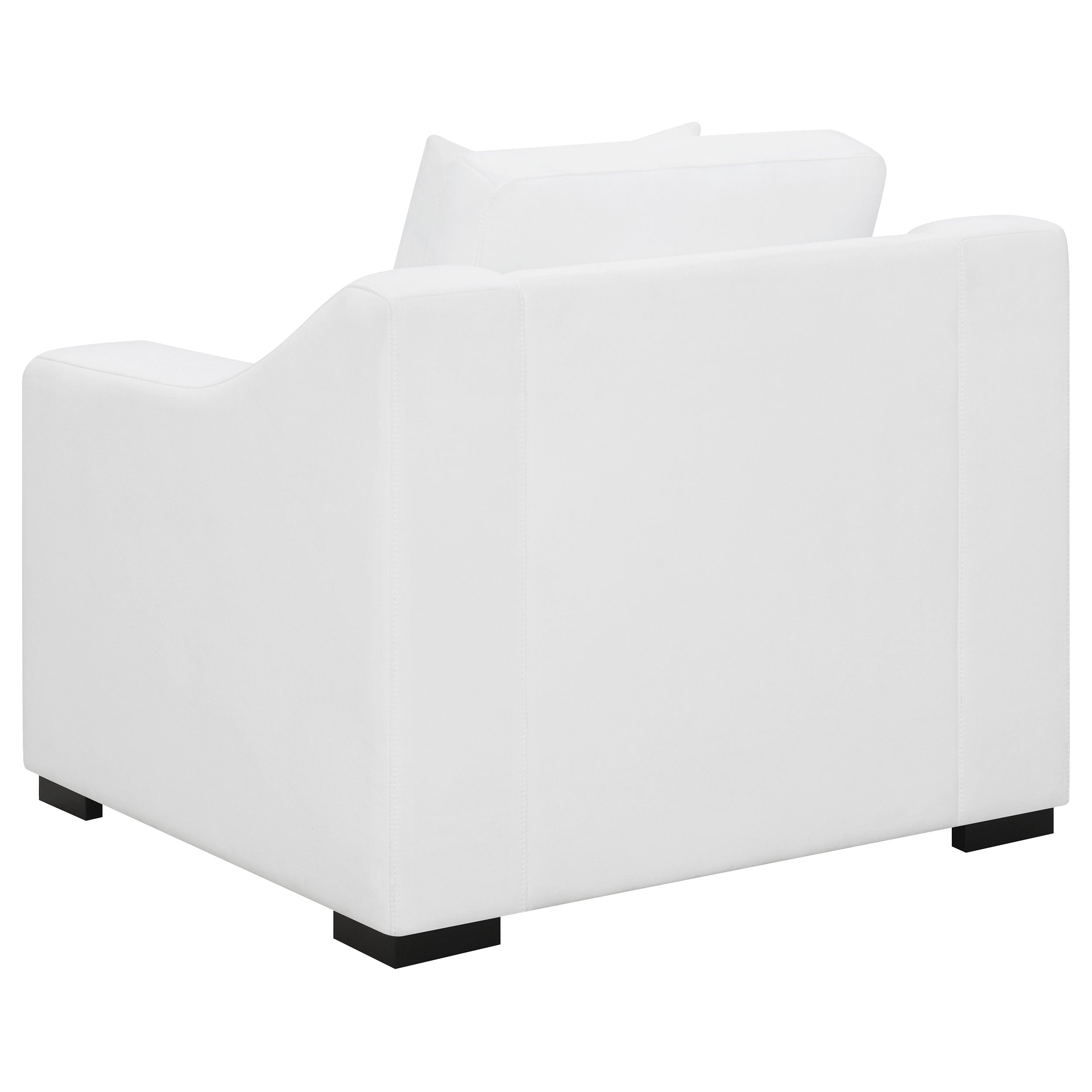 Ashlyn Upholstered Sloped Arms Chair White-509893