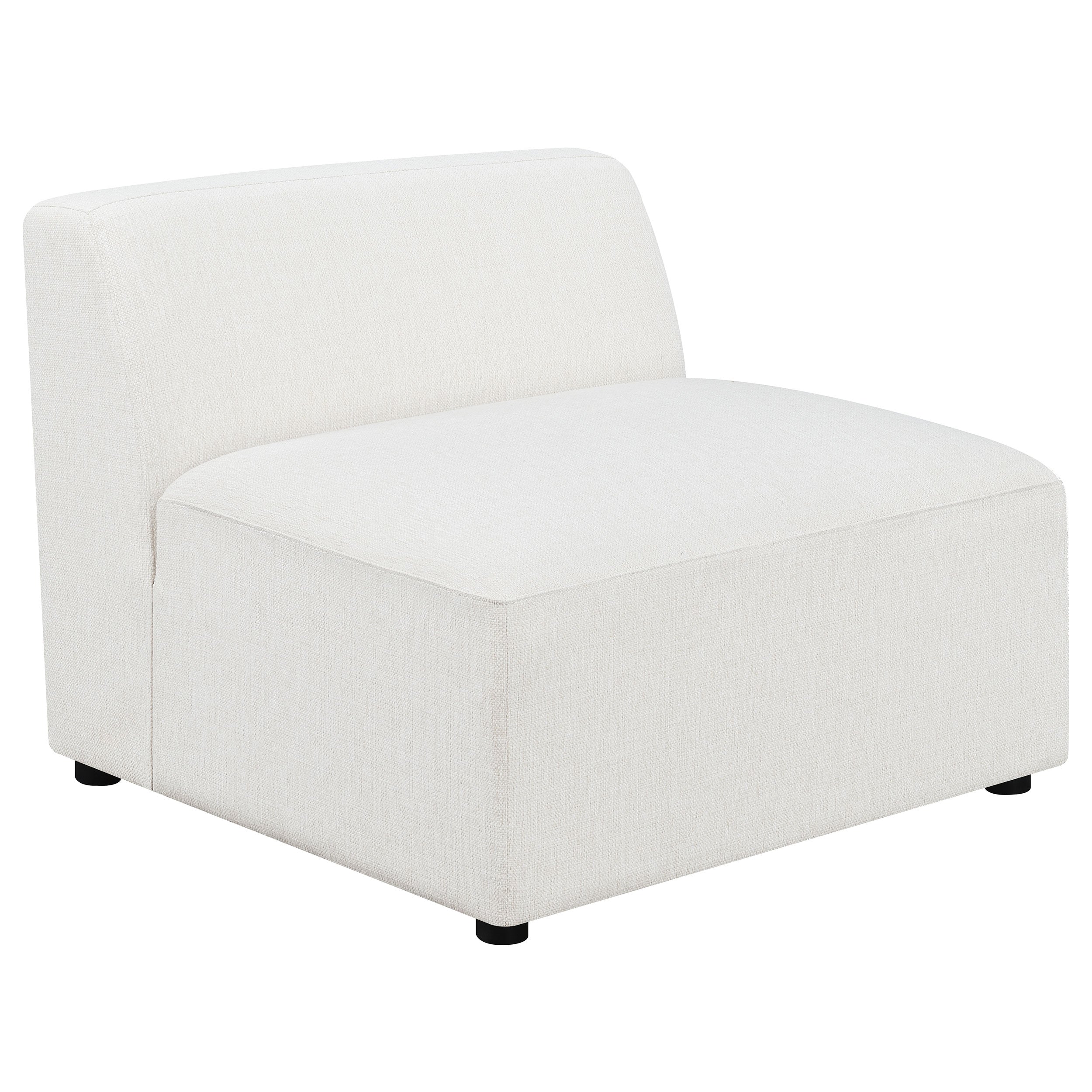 Freddie Upholstered Tight Back Armless Chair Pearl-551641