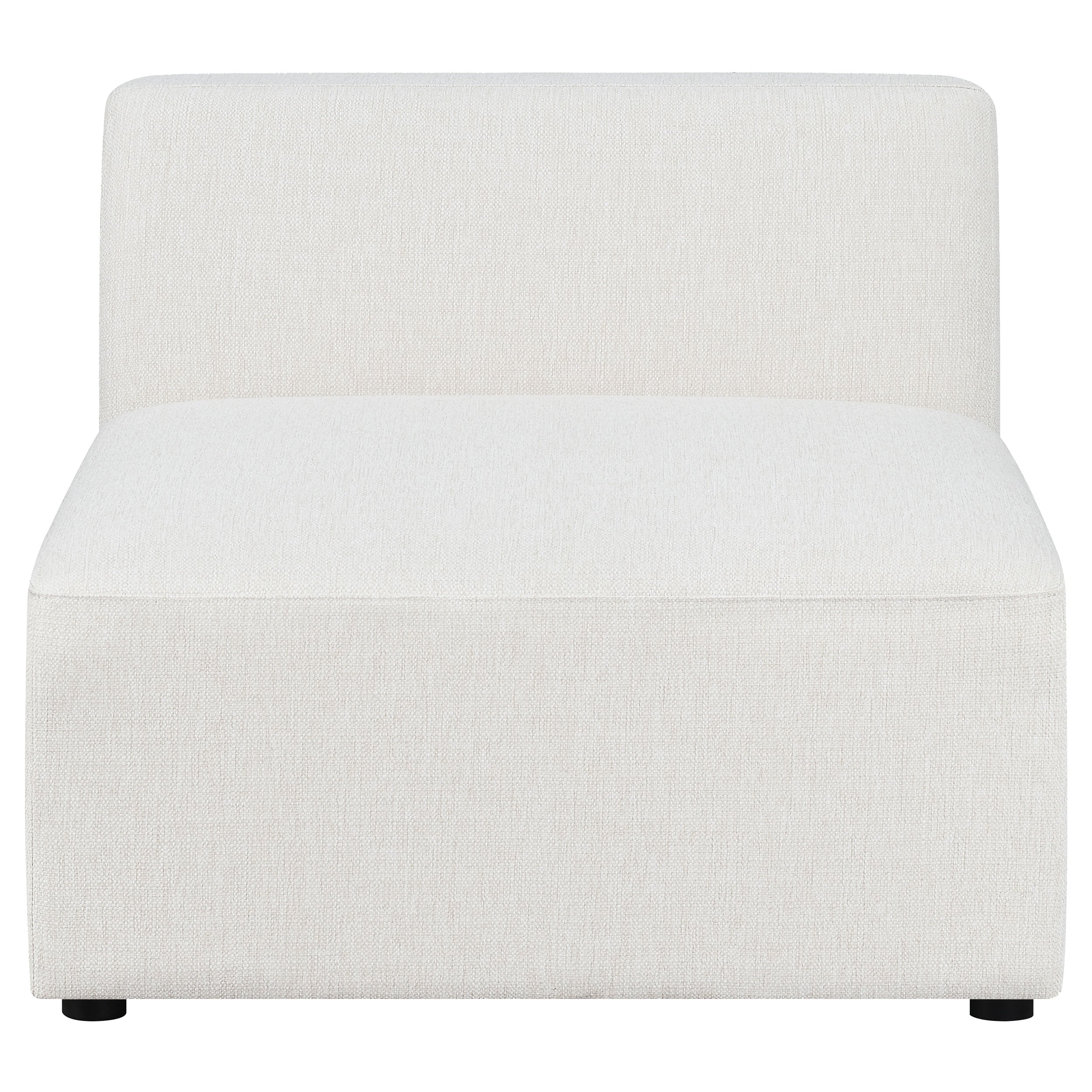 Freddie Upholstered Tight Back Armless Chair Pearl-551641