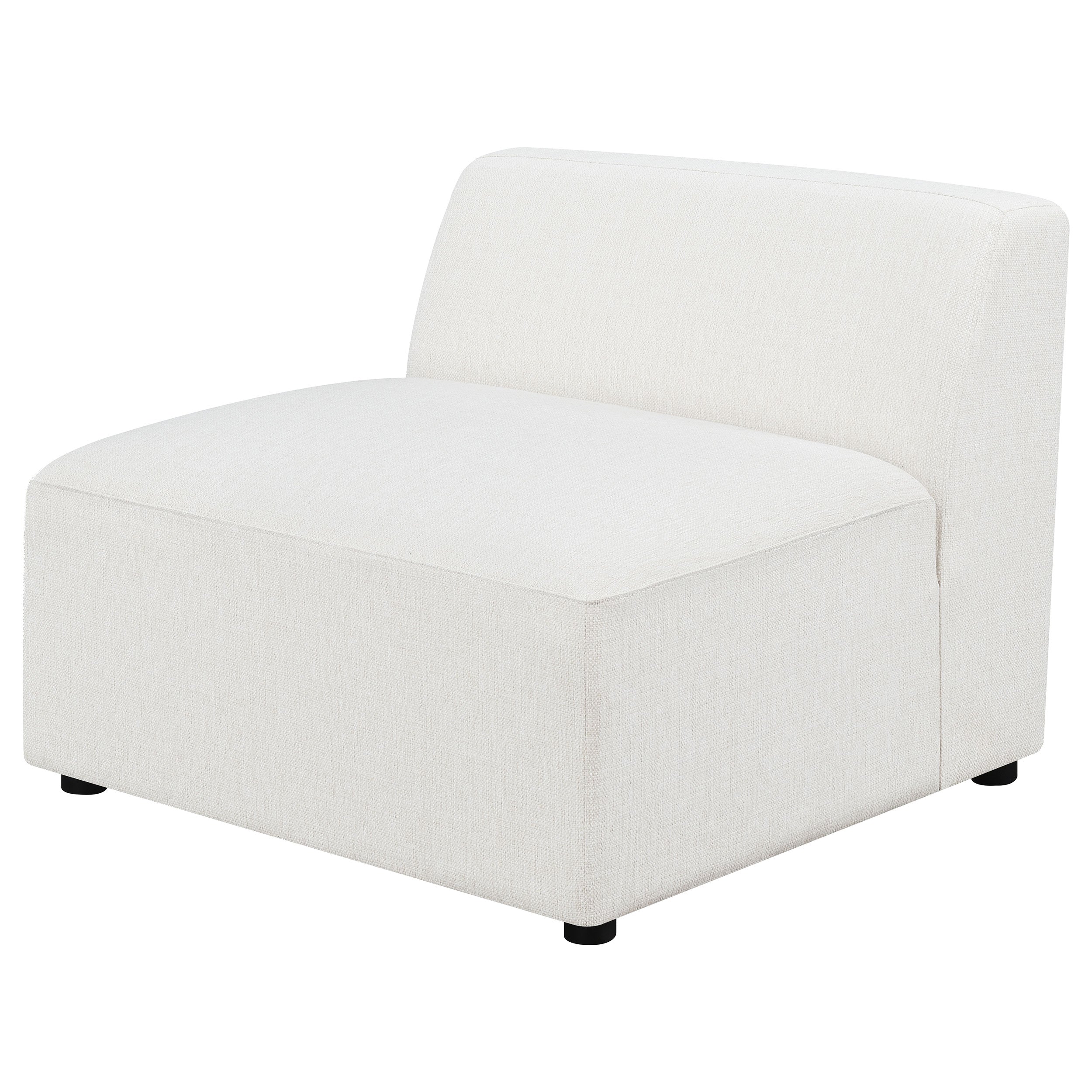 Freddie Upholstered Tight Back Armless Chair Pearl-551641