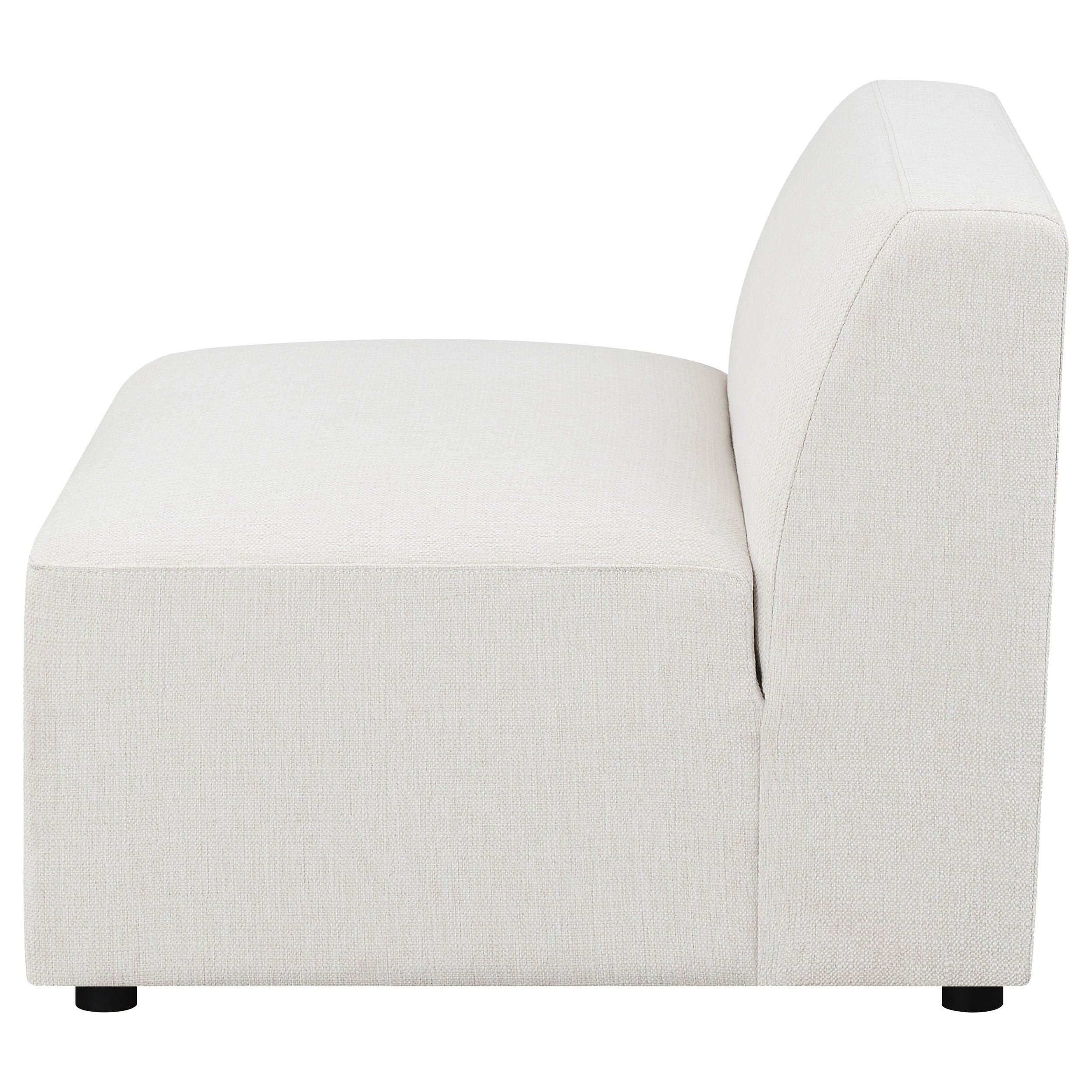 Freddie Upholstered Tight Back Armless Chair Pearl-551641