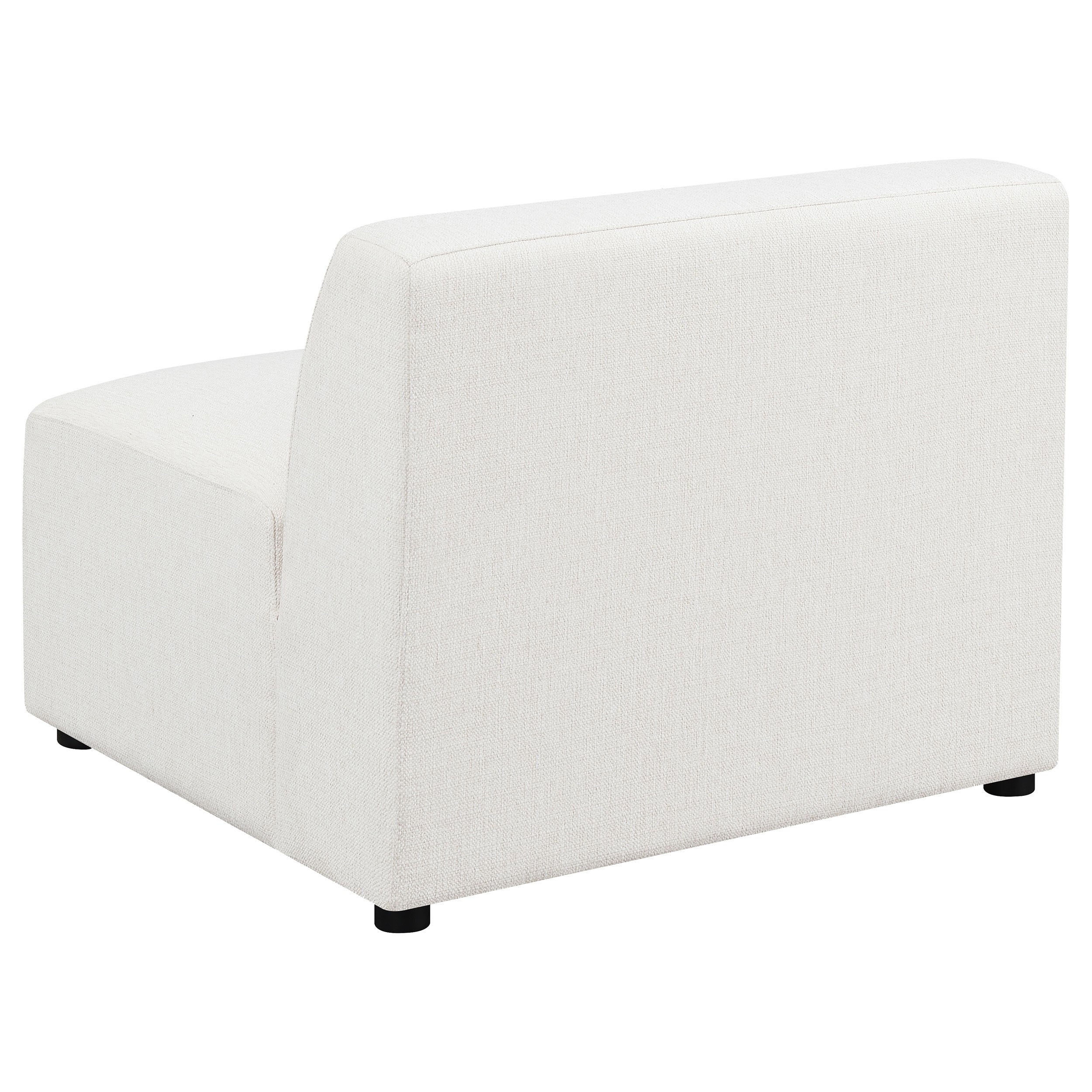 Freddie Upholstered Tight Back Armless Chair Pearl-551641