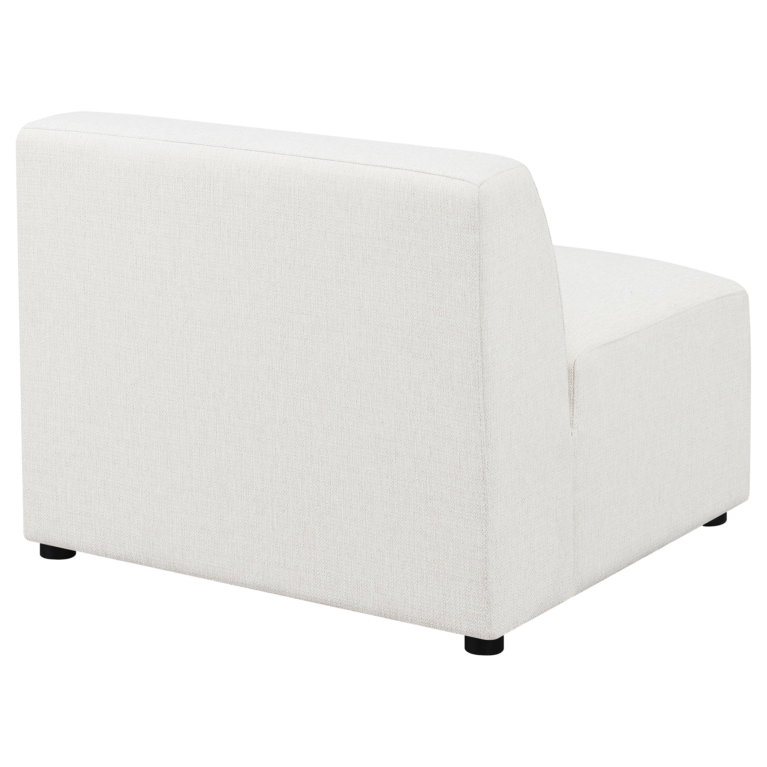 Freddie Upholstered Tight Back Armless Chair Pearl-551641