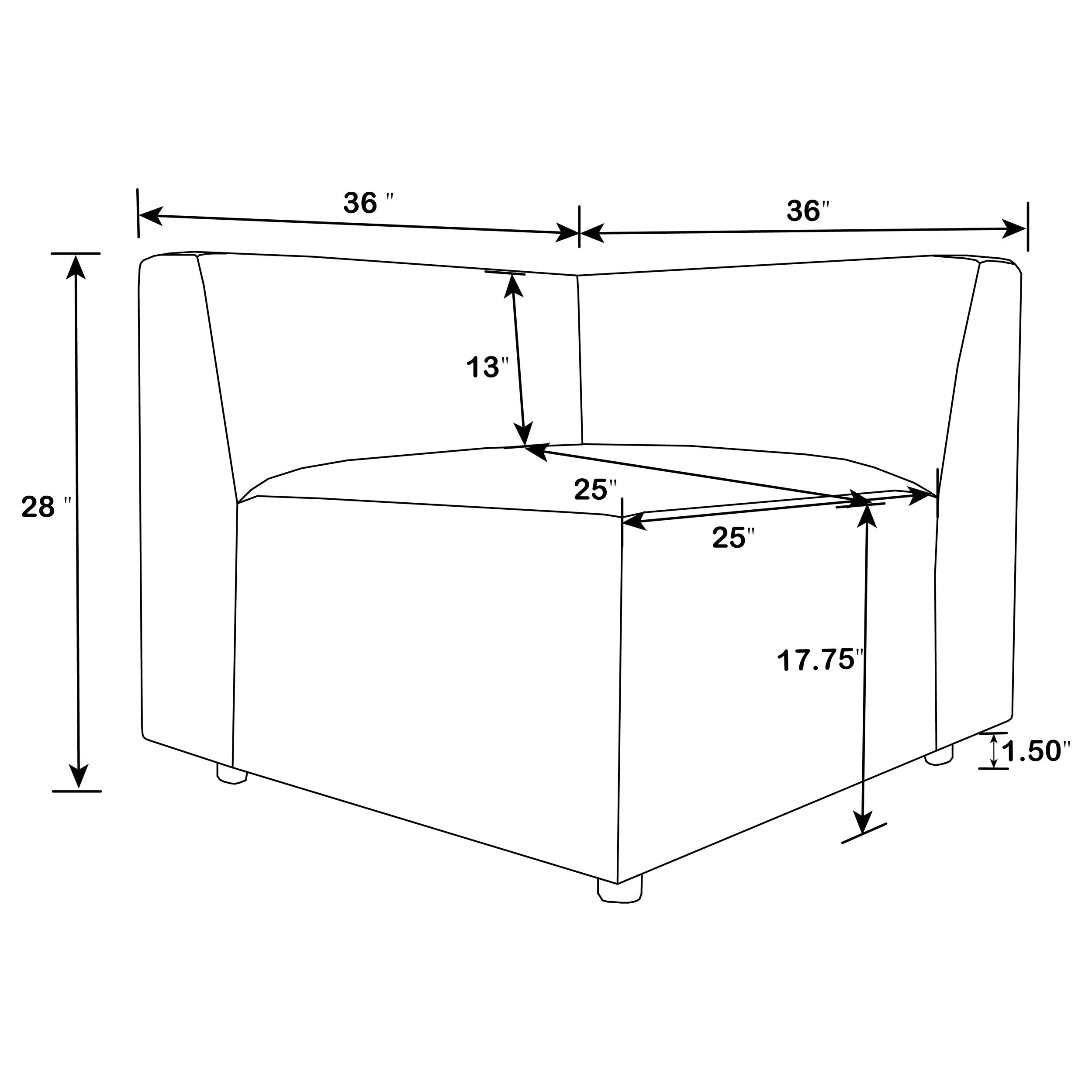 Freddie Upholstered Corner Pearl-551642