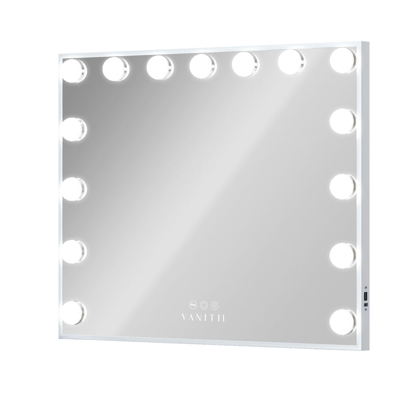 Mary Hollywood Vanity Mirror XXL - 15 Dimmable LED Bulbs  -- VNT-5846-JM-WHT