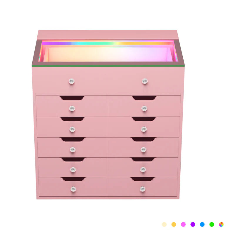 VANITII IVY Drawer Chest   IVY-RGB-WHT