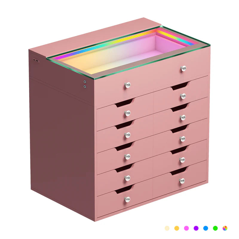 VANITII IVY Drawer Chest   IVY-RGB-WHT