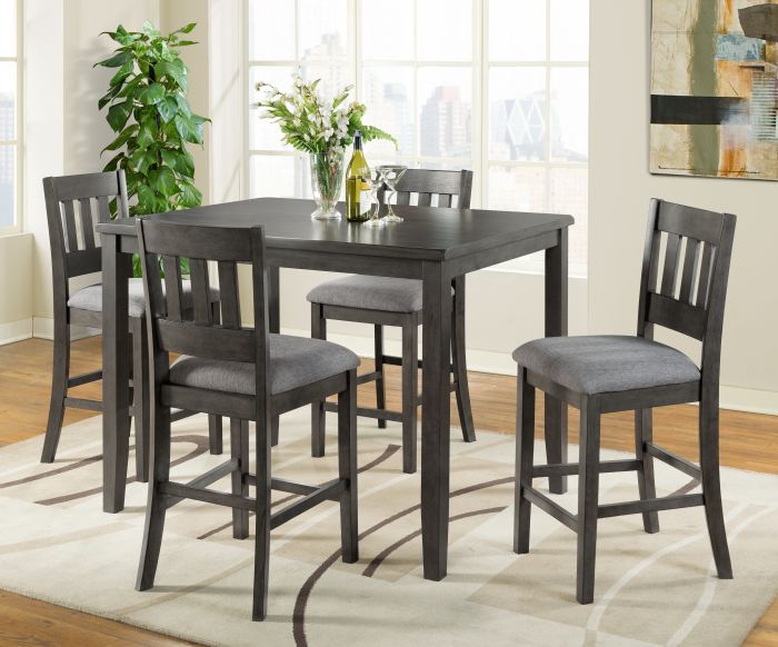 Ithaca Gray 5 Piece Counter Height Dining Set - VH575