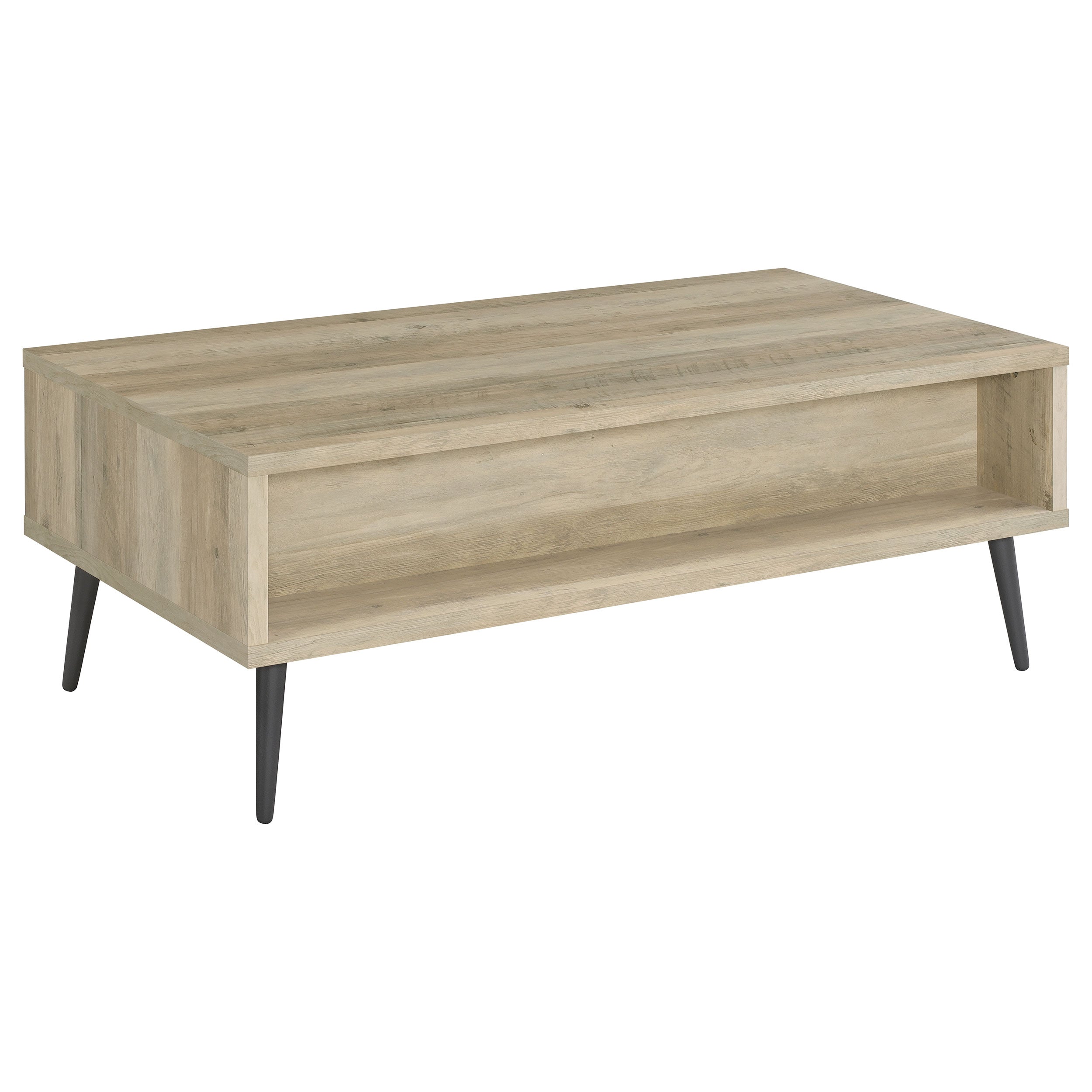 Welsh1-Drawer Rectangular Engineered Wood Coffee Table With Storage Shelf Antique Pine And Grey-701038