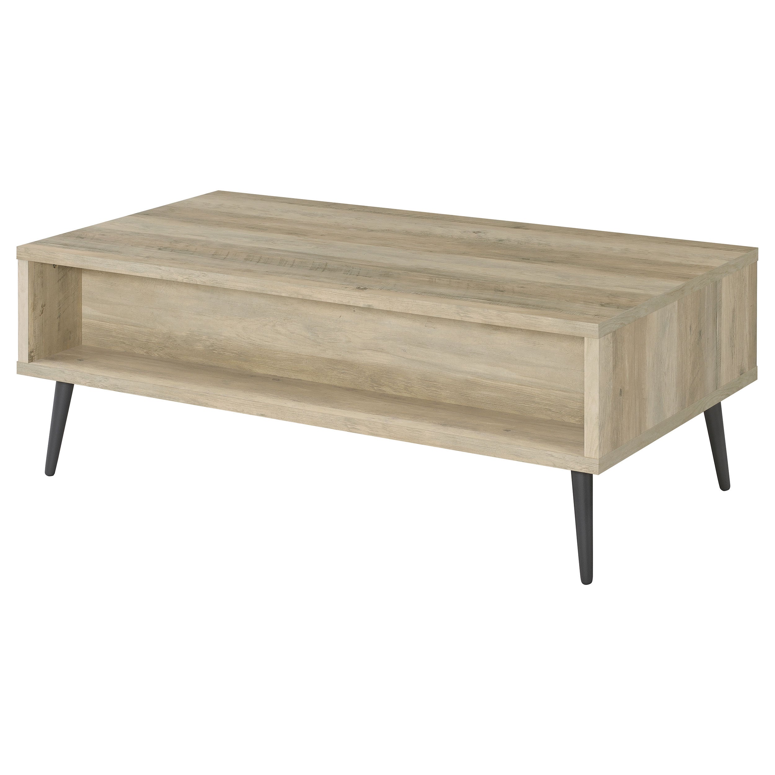 Welsh1-Drawer Rectangular Engineered Wood Coffee Table With Storage Shelf Antique Pine And Grey-701038