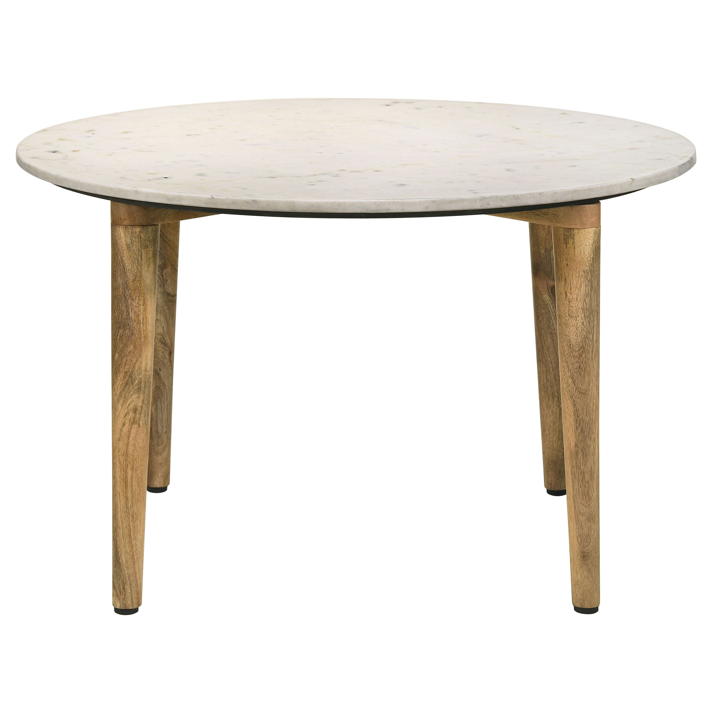 Aldis Round Marble Top Coffee Table White And Natural-703718