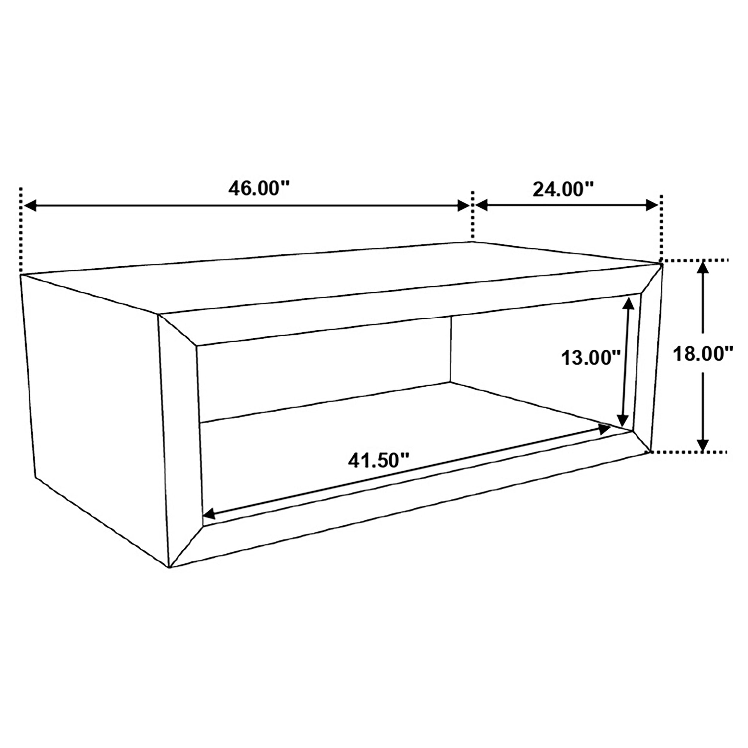 Benton Rectangular Solid Wood Coffee Table Natural-704838