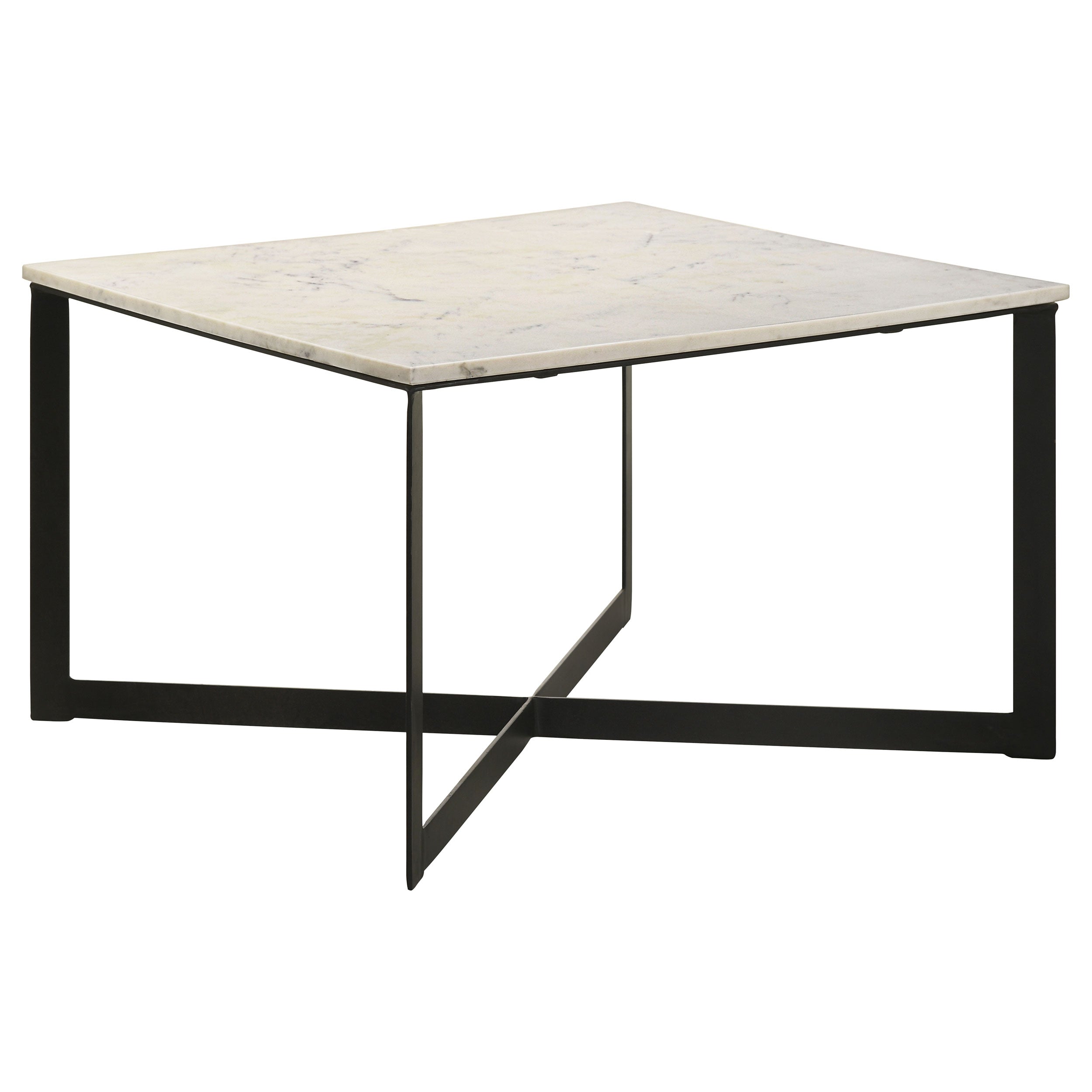 Tobin Square Marble Top Coffee Table White And Black-707698