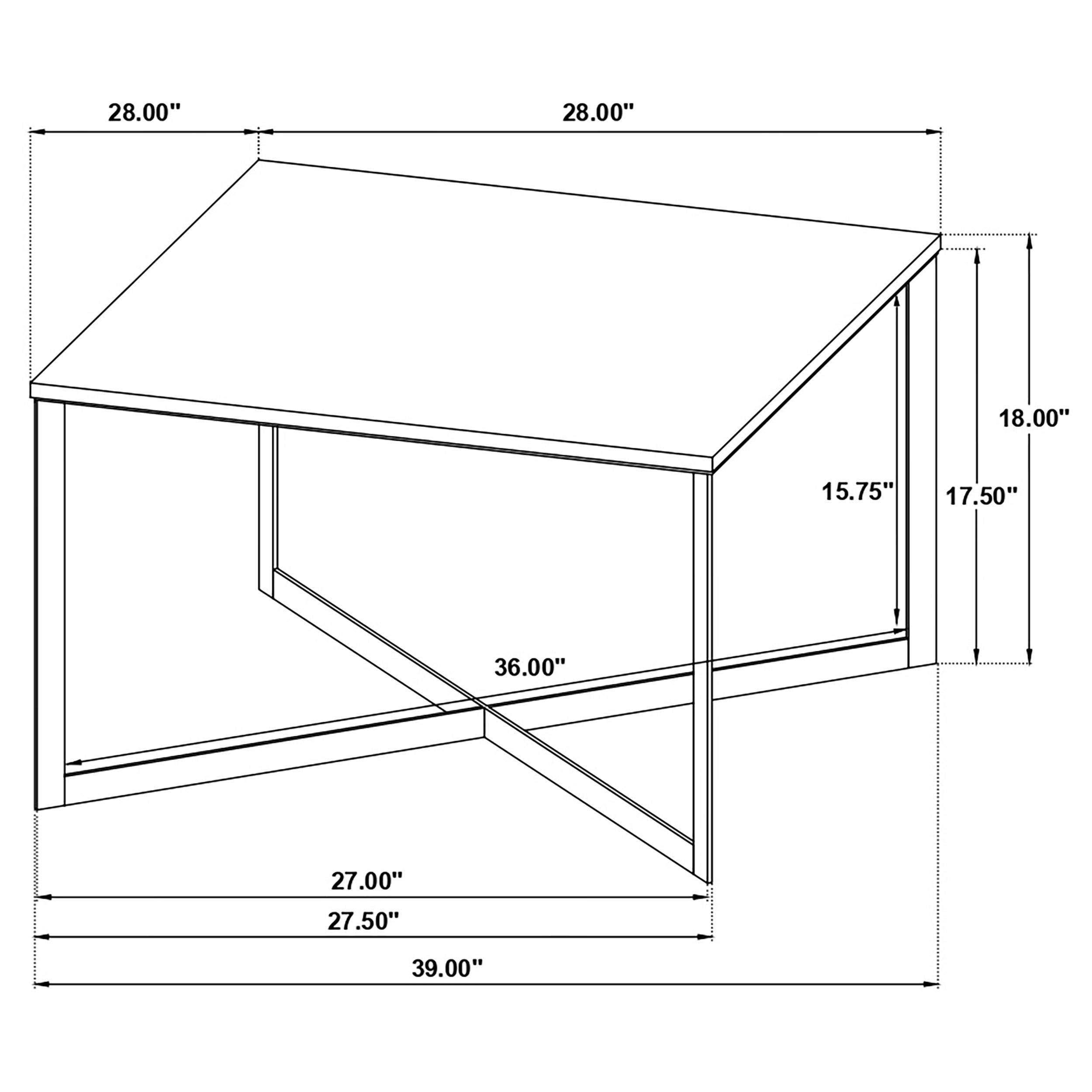 Tobin Square Marble Top Coffee Table White And Black-707698