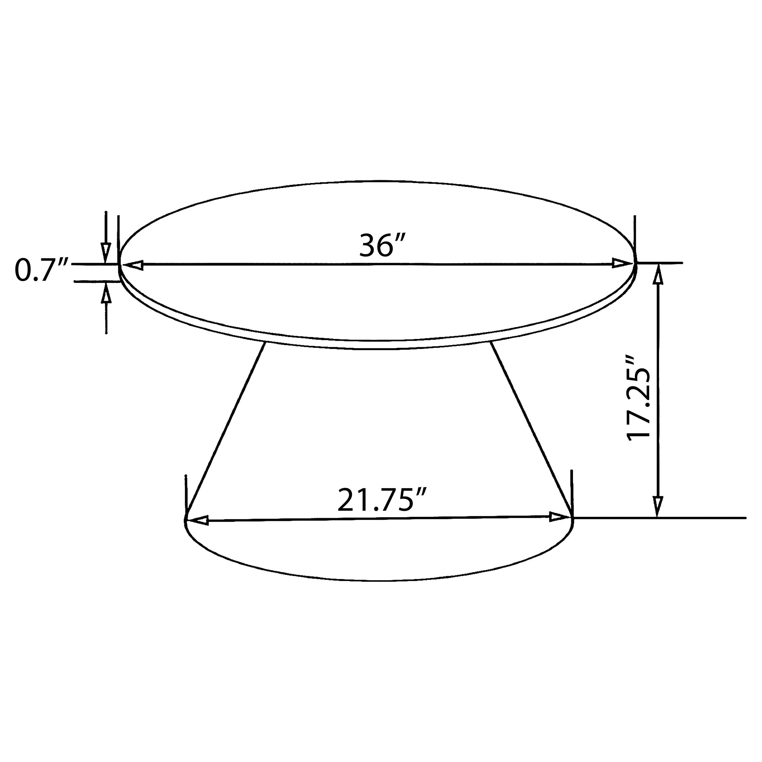 Avon Round Marble Top Stainless Steel Coffee Table White-707828