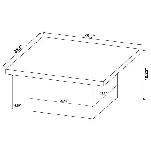 Devar Square Engineered Wood Coffee Table Mango-708068