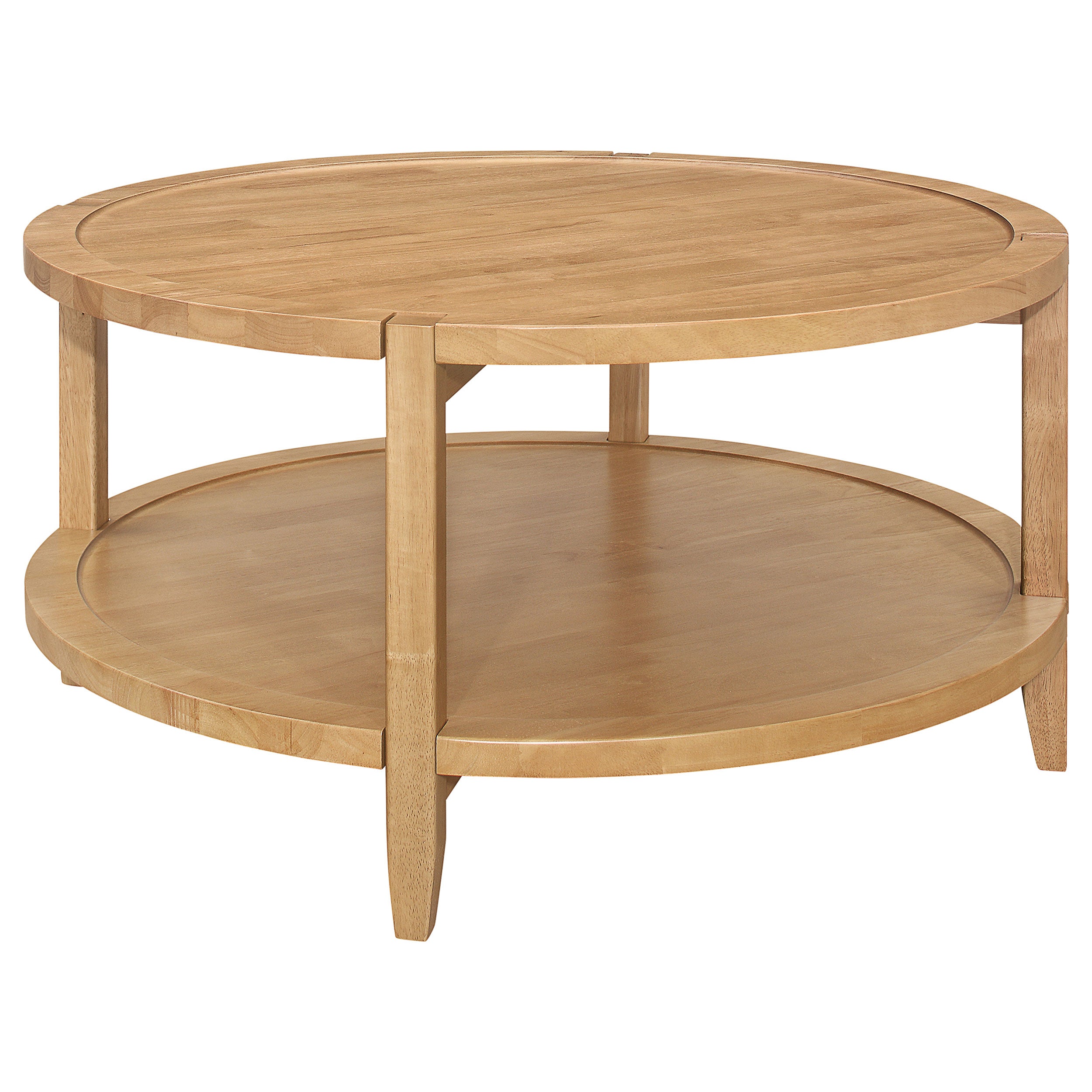 Camillo Round Solid Wood Coffee Table Maple Brown -709698