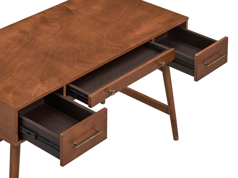 Mugga 3-Drawer Writing Desk Walnut- 800744