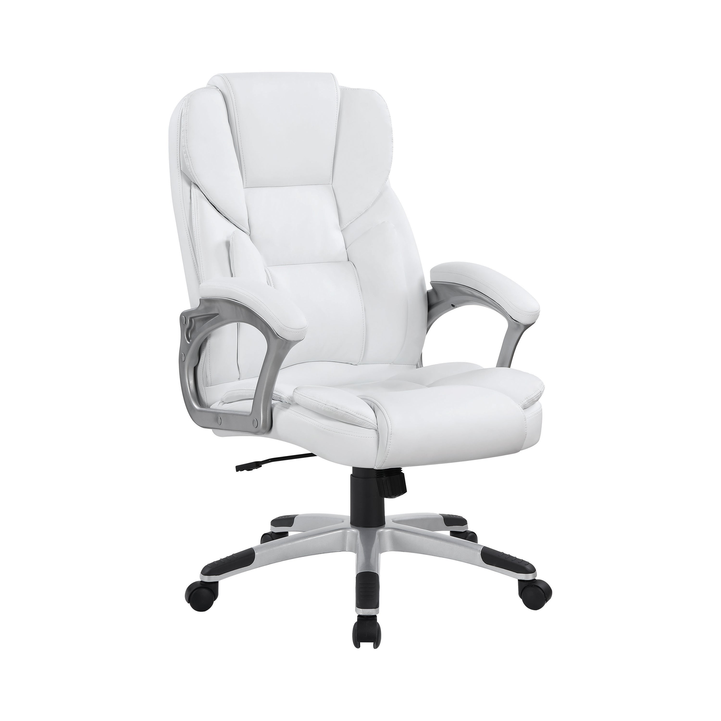 Kaffir Upholstered Adjustable Home Office Desk Chair White-801140