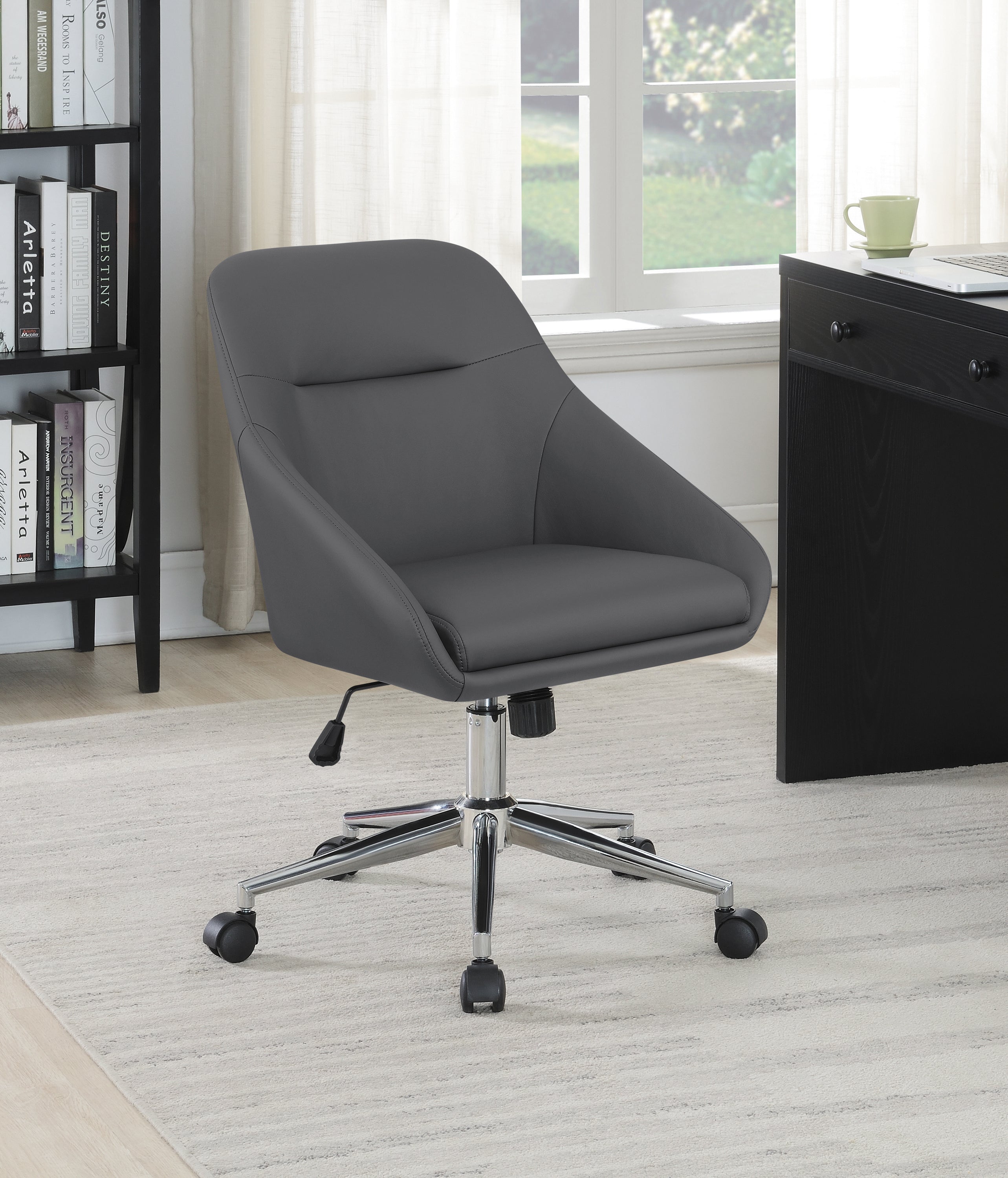 Jackman Upholstered Adjustable Home Office Desk Chair Grey- 801422