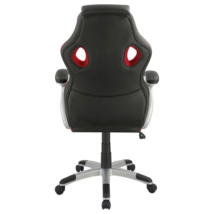 Lucas Upholstered Office Chair Black and Red  -  801497