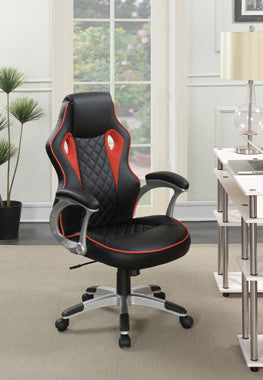 Lucas Upholstered Office Chair Black And Red-801497