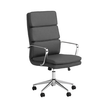 Ximena Upholstered Adjustable High Back Office Chair Grey-801745