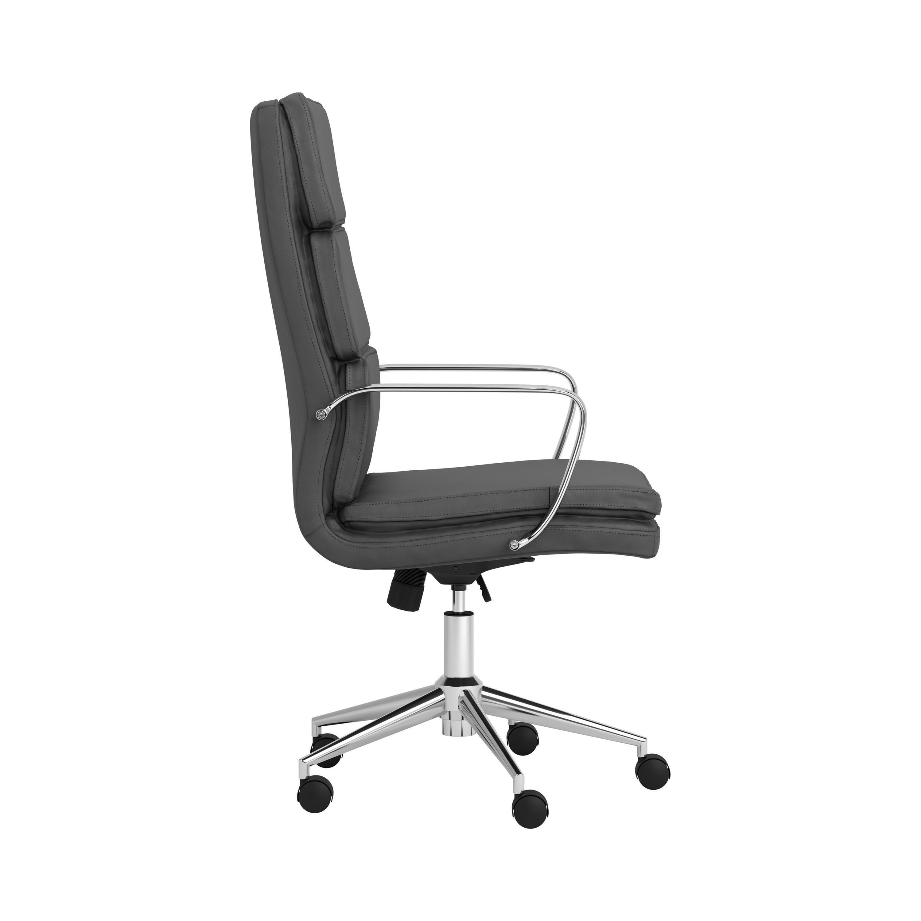 Ximena Upholstered Adjustable High Back Office Chair Grey-801745