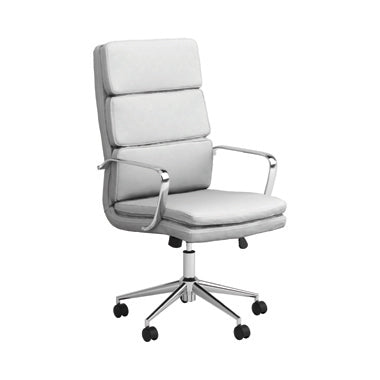 Ximena Upholstered Adjustable High Back Office Chair White-801746