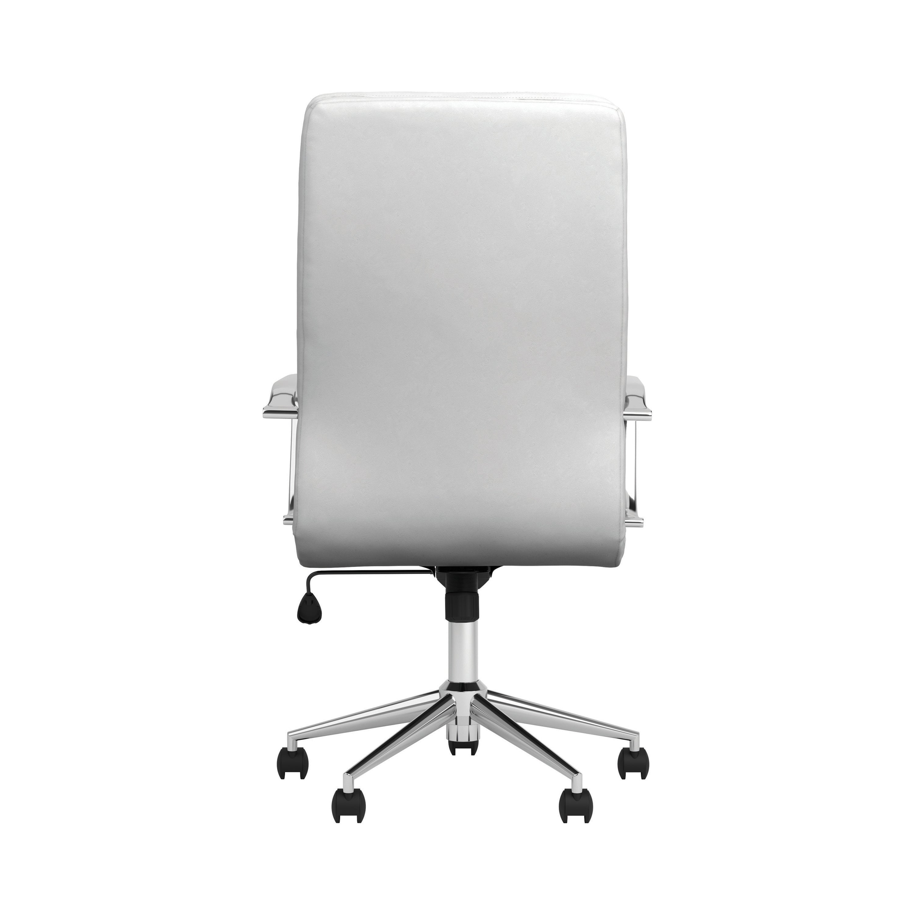 Ximena Upholstered Adjustable High Back Office Chair White-801746