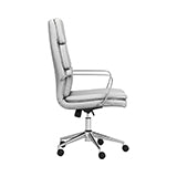 Ximena Upholstered Adjustable High Back Office Chair White-801746