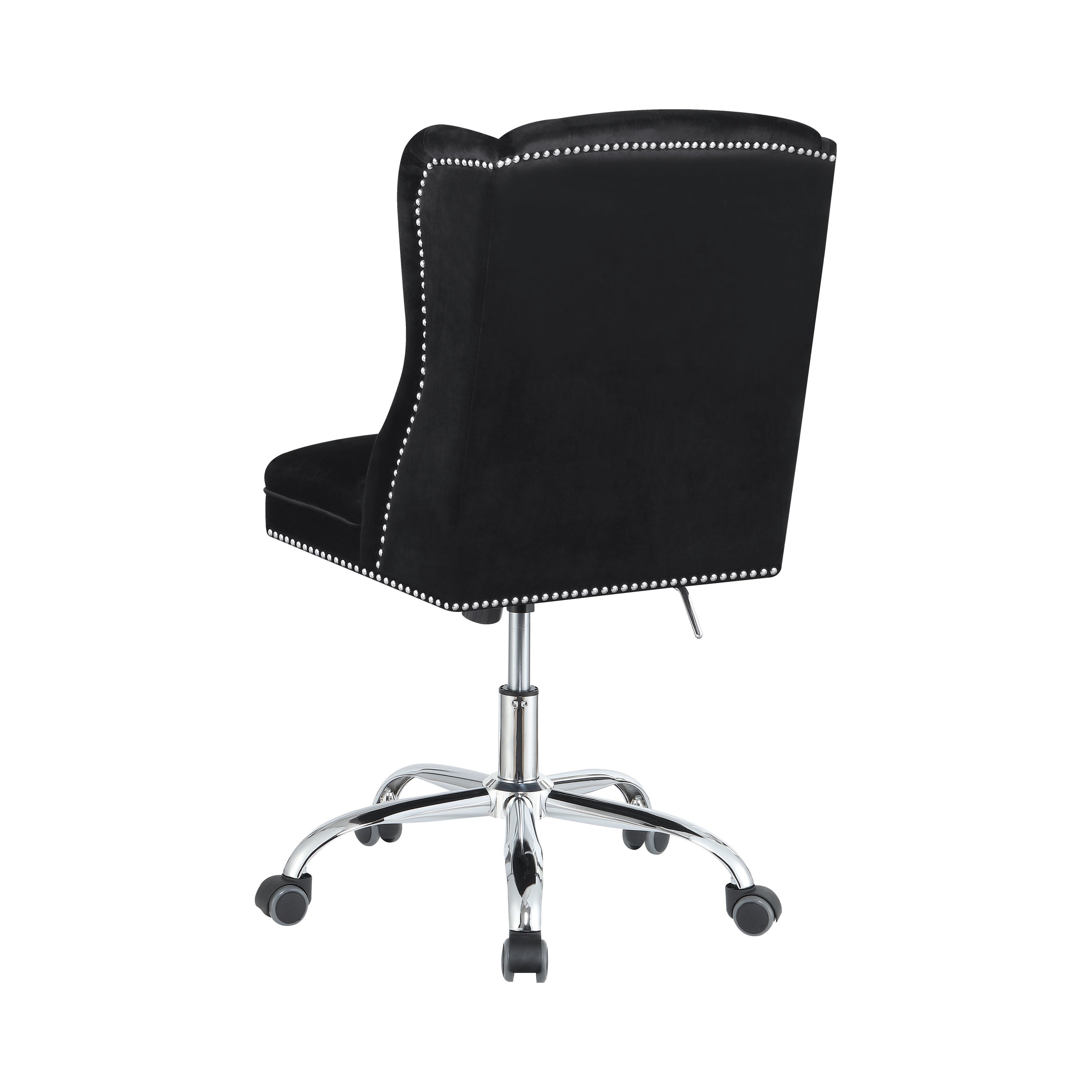 Julius Upholstered Tufted Office Chair Black And Chrome-801995