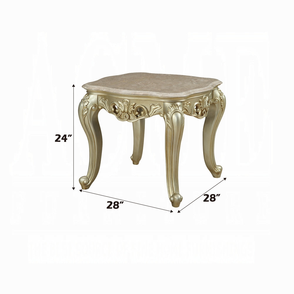 Gorsedd End Table W/Marble Top